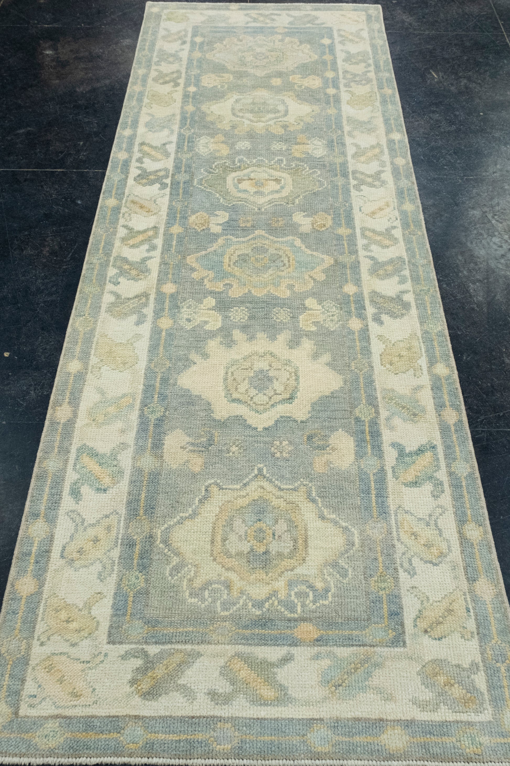Turkish Oushak Runner Rug 2'8" x 8'10" #17140