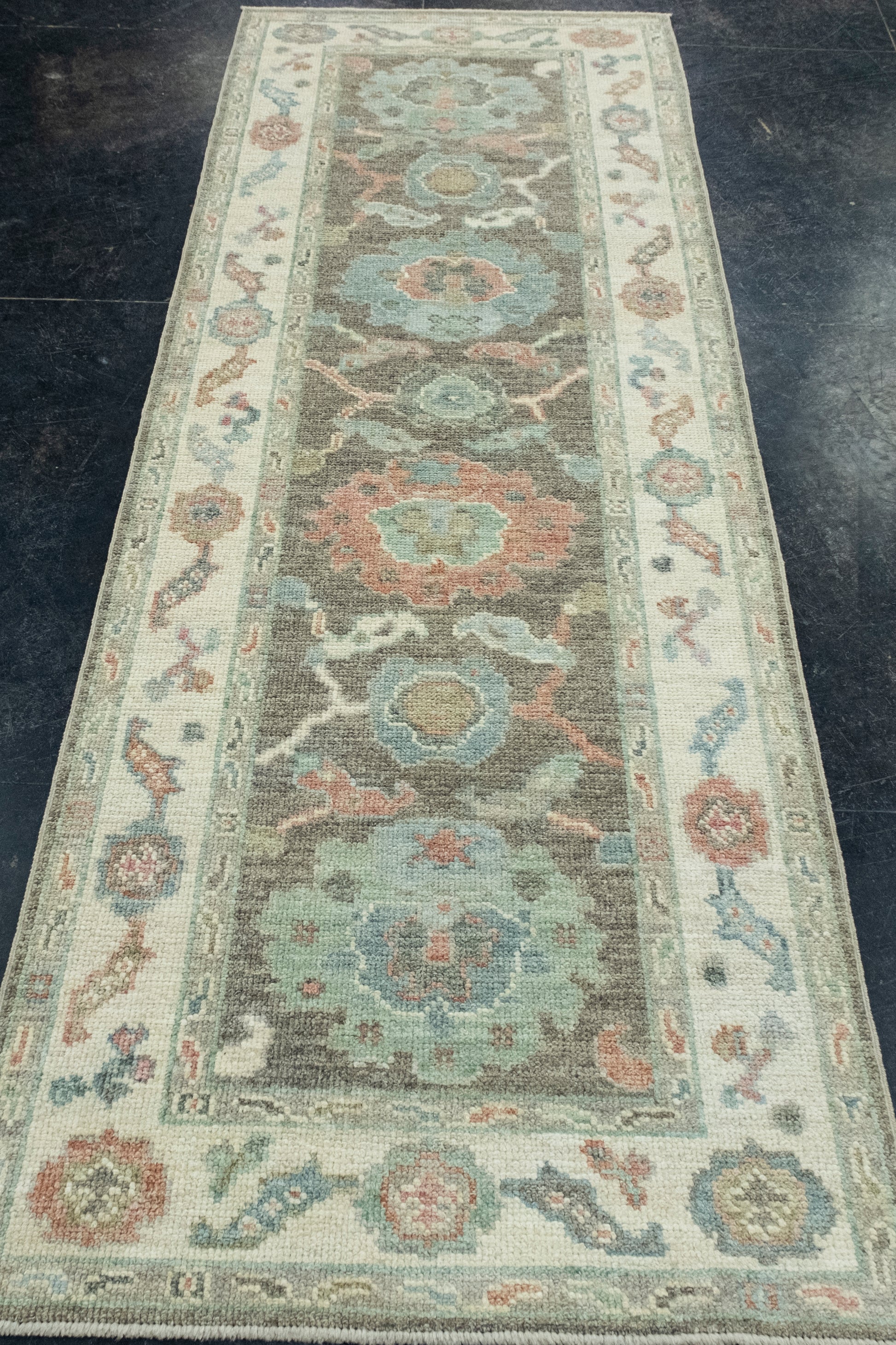 Turkish Oushak Runner Rug 2'9" x 8'2" #17501