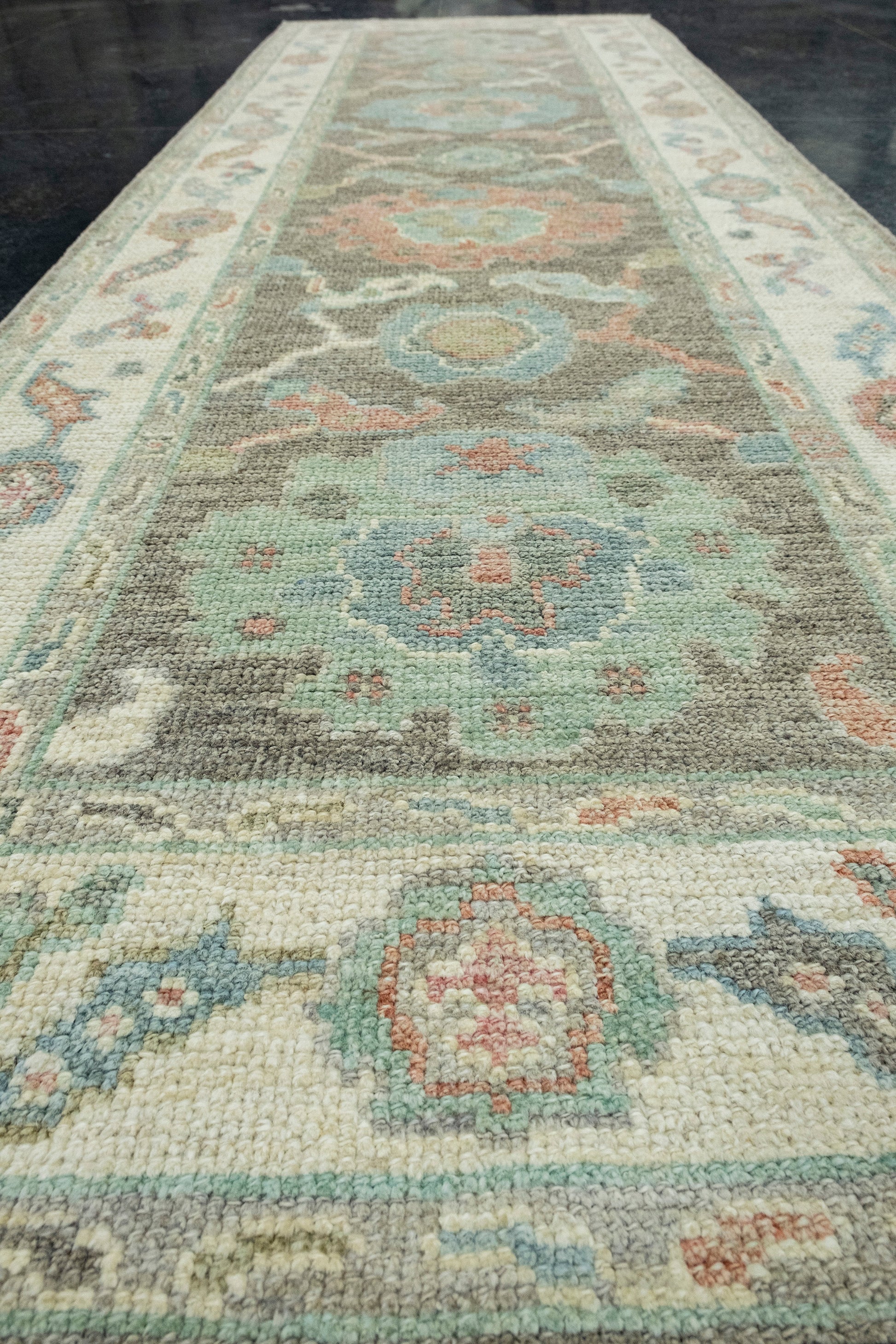 Turkish Oushak Runner Rug 2'9" x 8'2" #17501