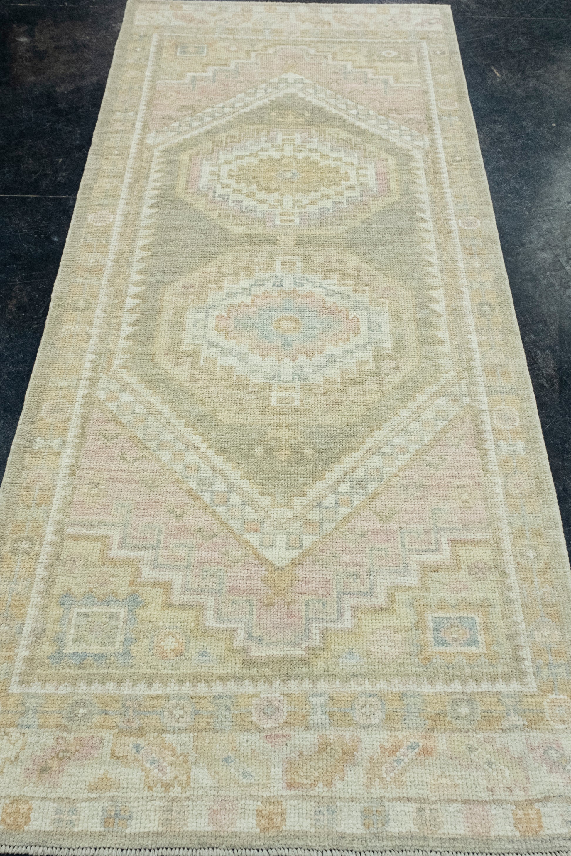 Turkish Oushak Runner Rug 3' x 7'8" #17503