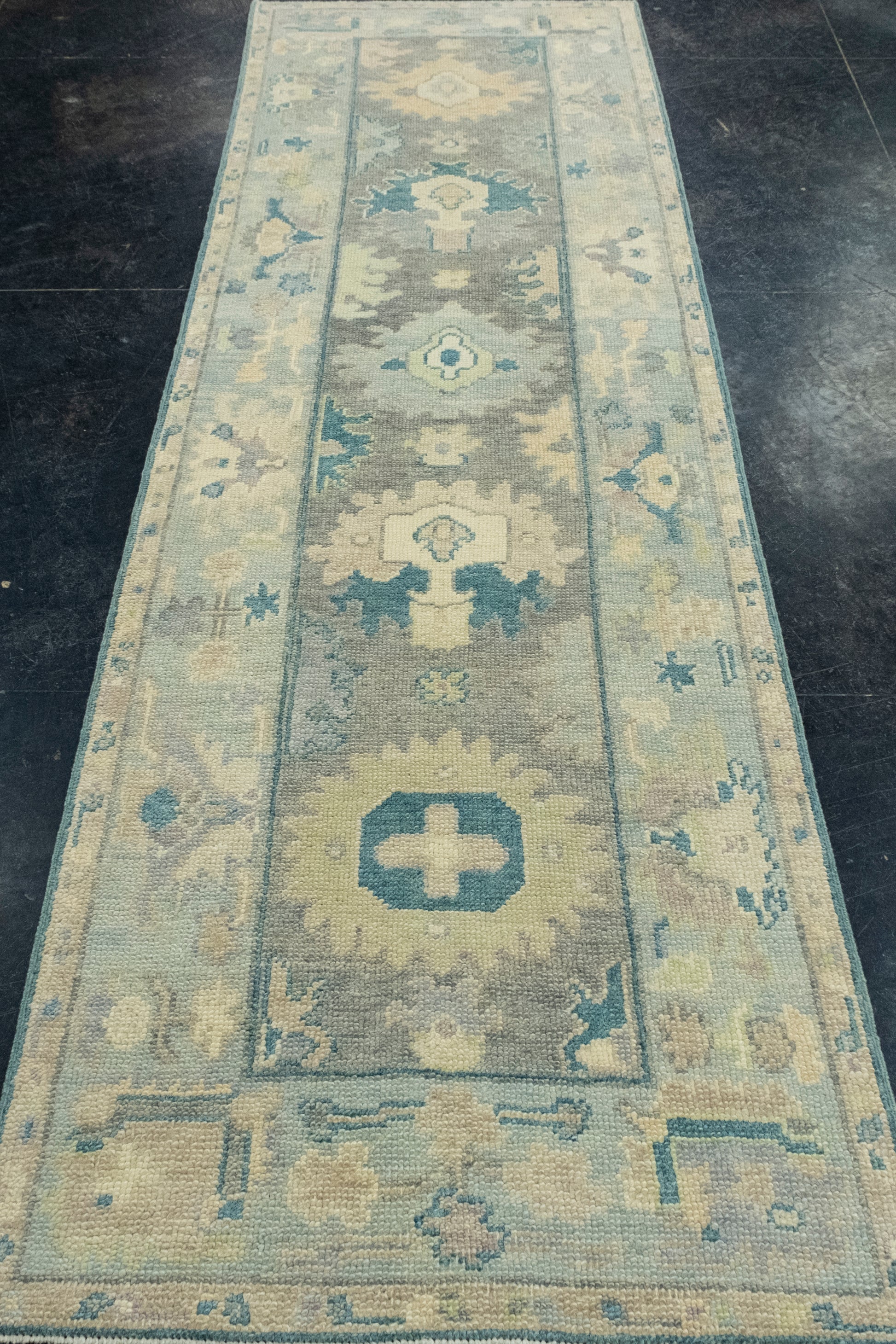 Turkish Oushak Runner Rug 2'9" x 9'5" #17211