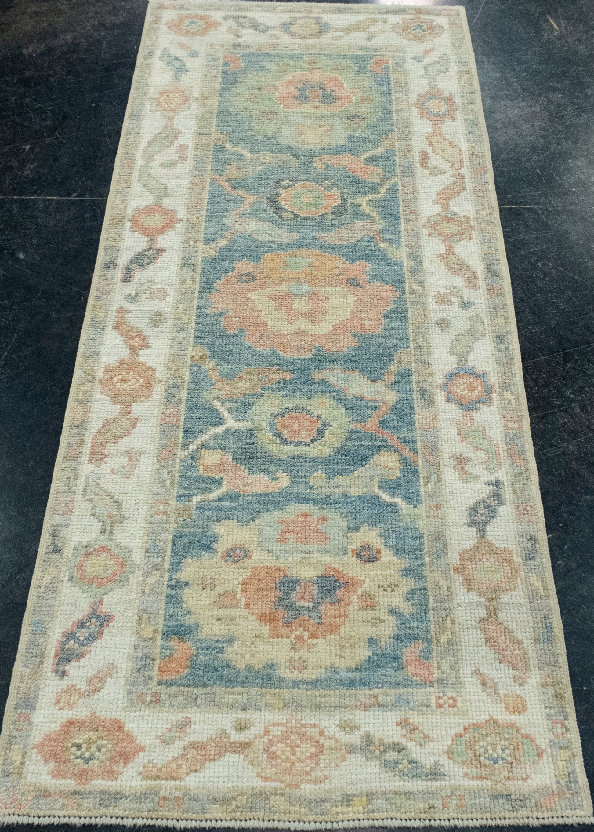 Turkish Oushak Runner Rug 2'4" x 5'8" #17449