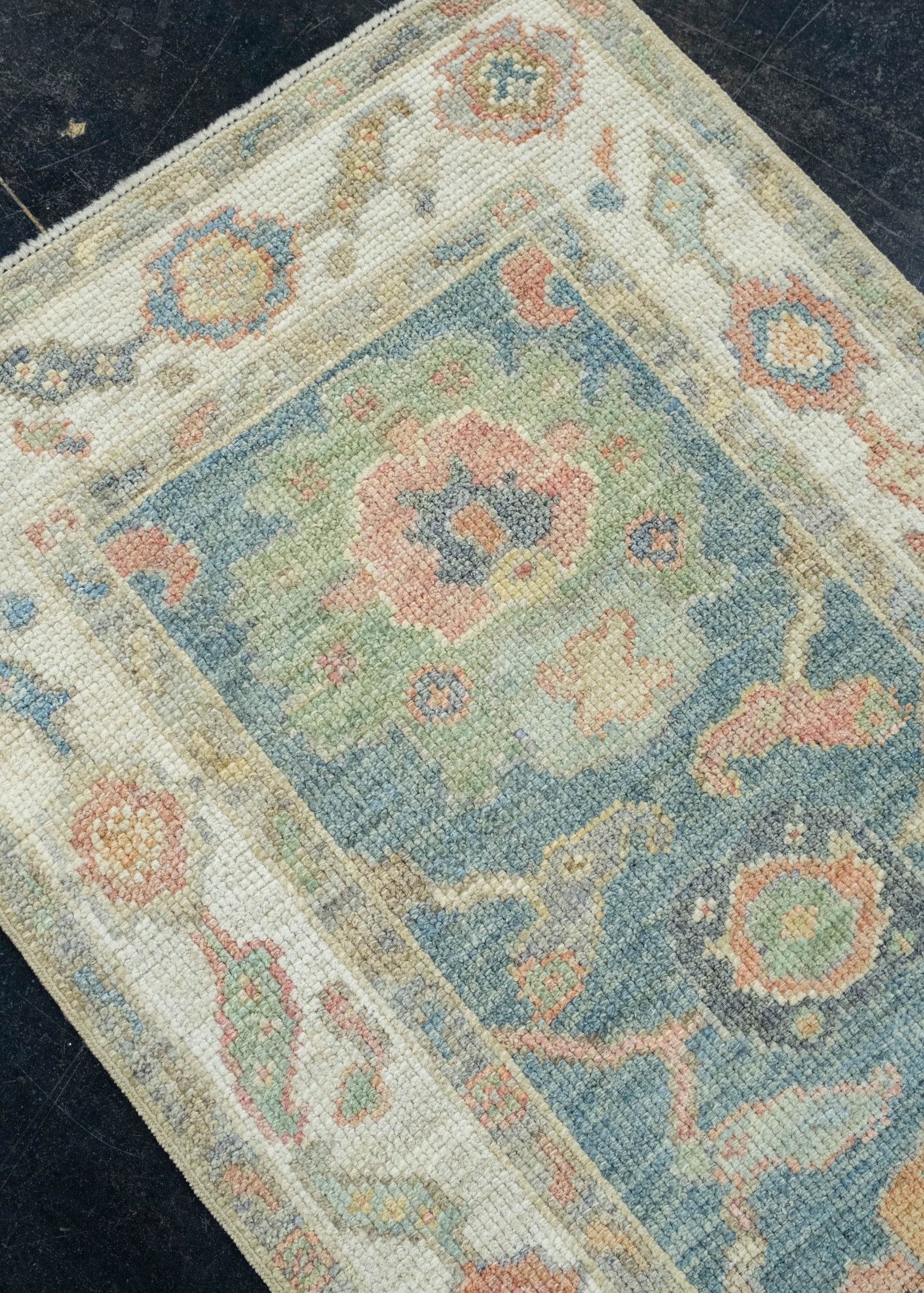 Turkish Oushak Runner Rug 2'4" x 5'8" #17449