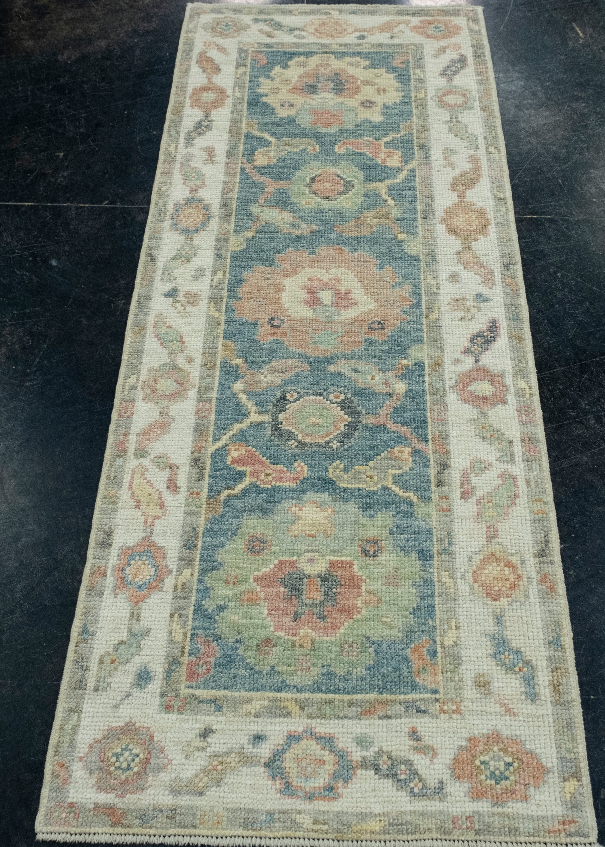Turkish Oushak Runner Rug 2'3" x 5'9" #17297