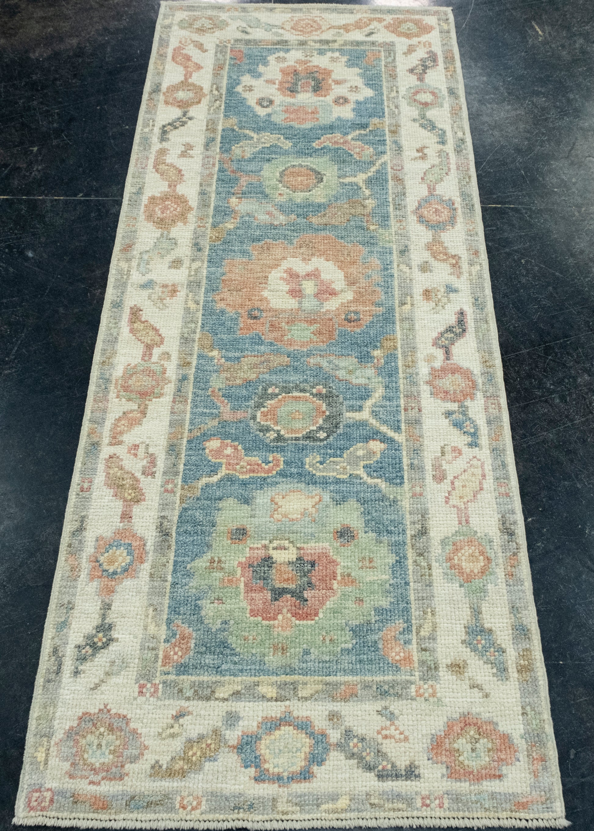 Turkish Oushak Runner Rug 2'3" x 5'10" #17551
