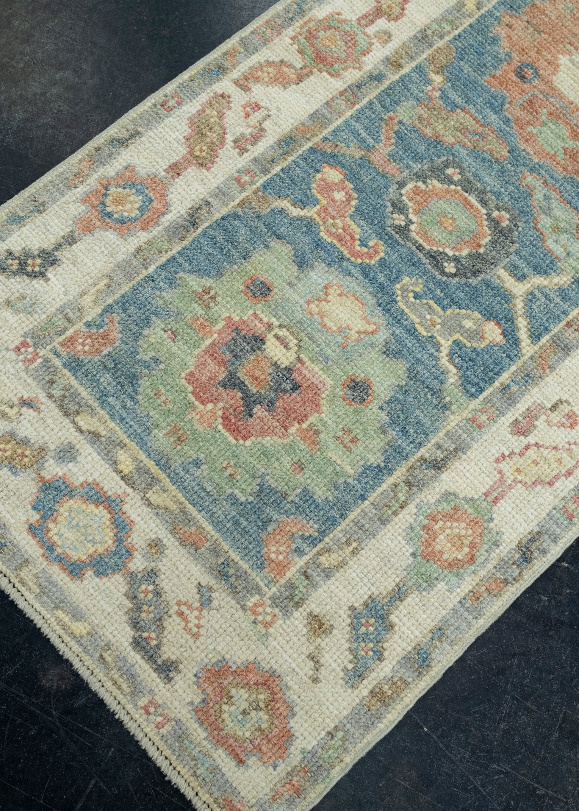 Turkish Oushak Runner Rug 2'3" x 5'10" #17551