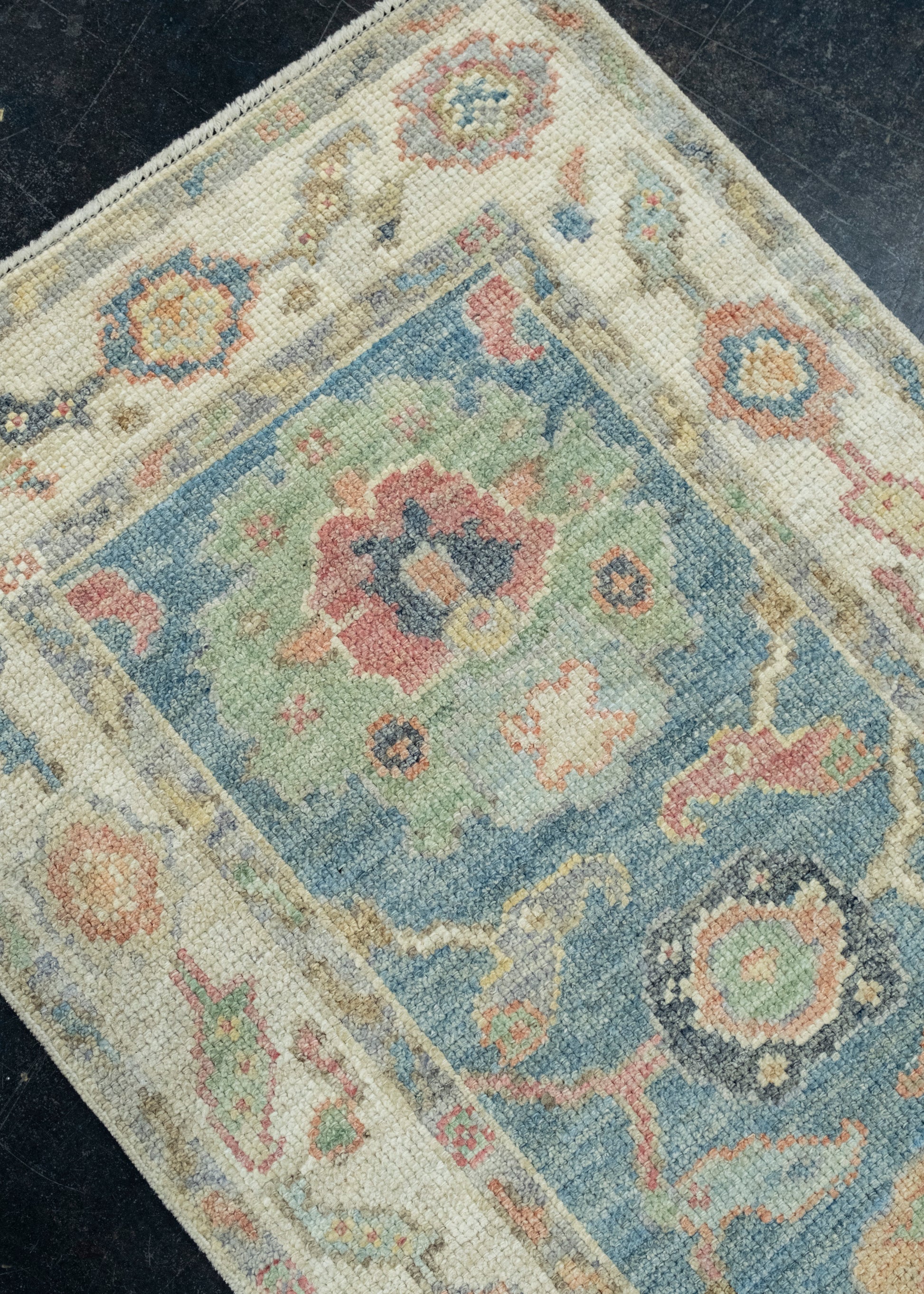 Turkish Oushak Runner Rug 2'3" x 5'8" #17239