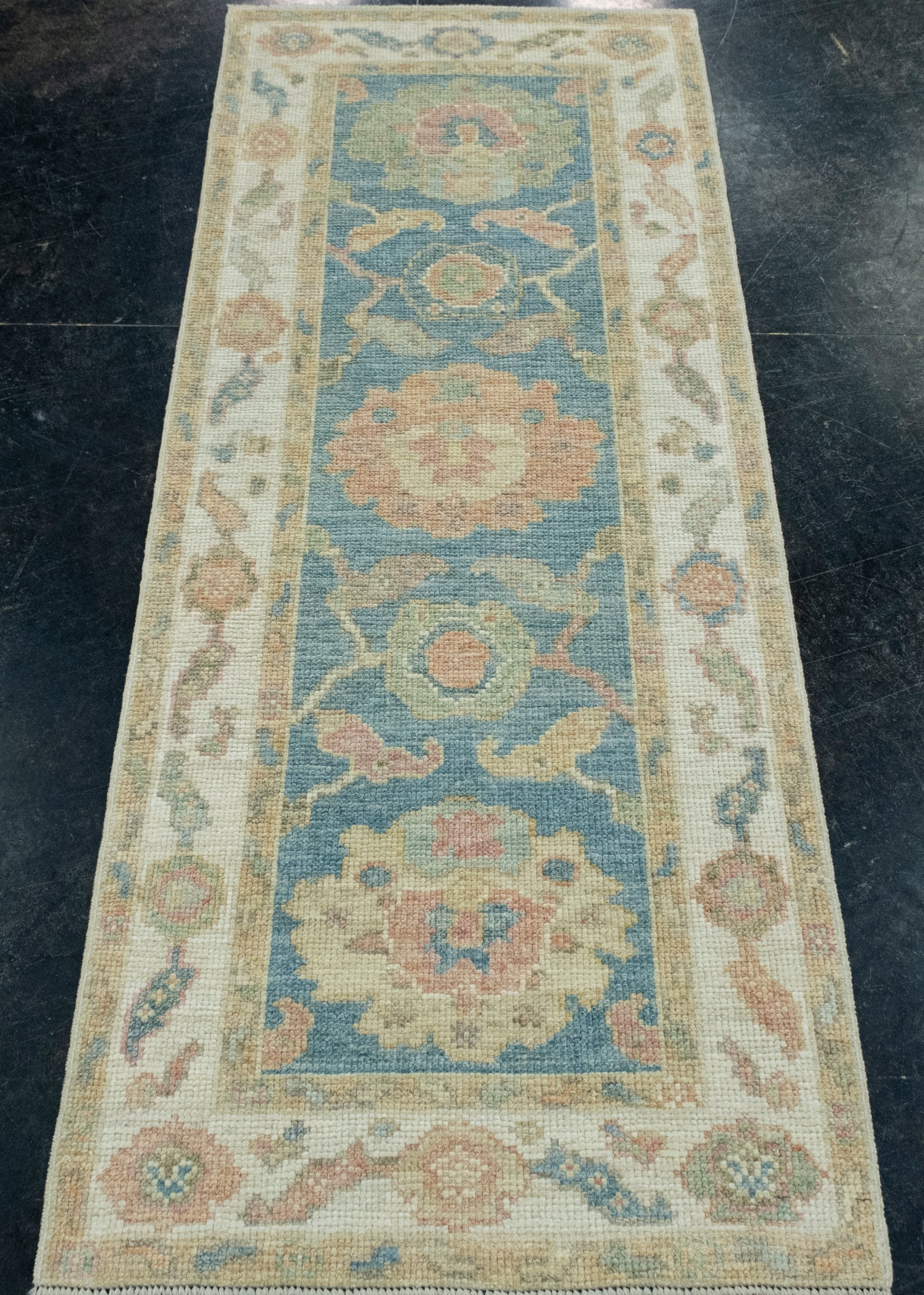 Turkish Oushak Runner Rug 2'3" x 5'9" #17255
