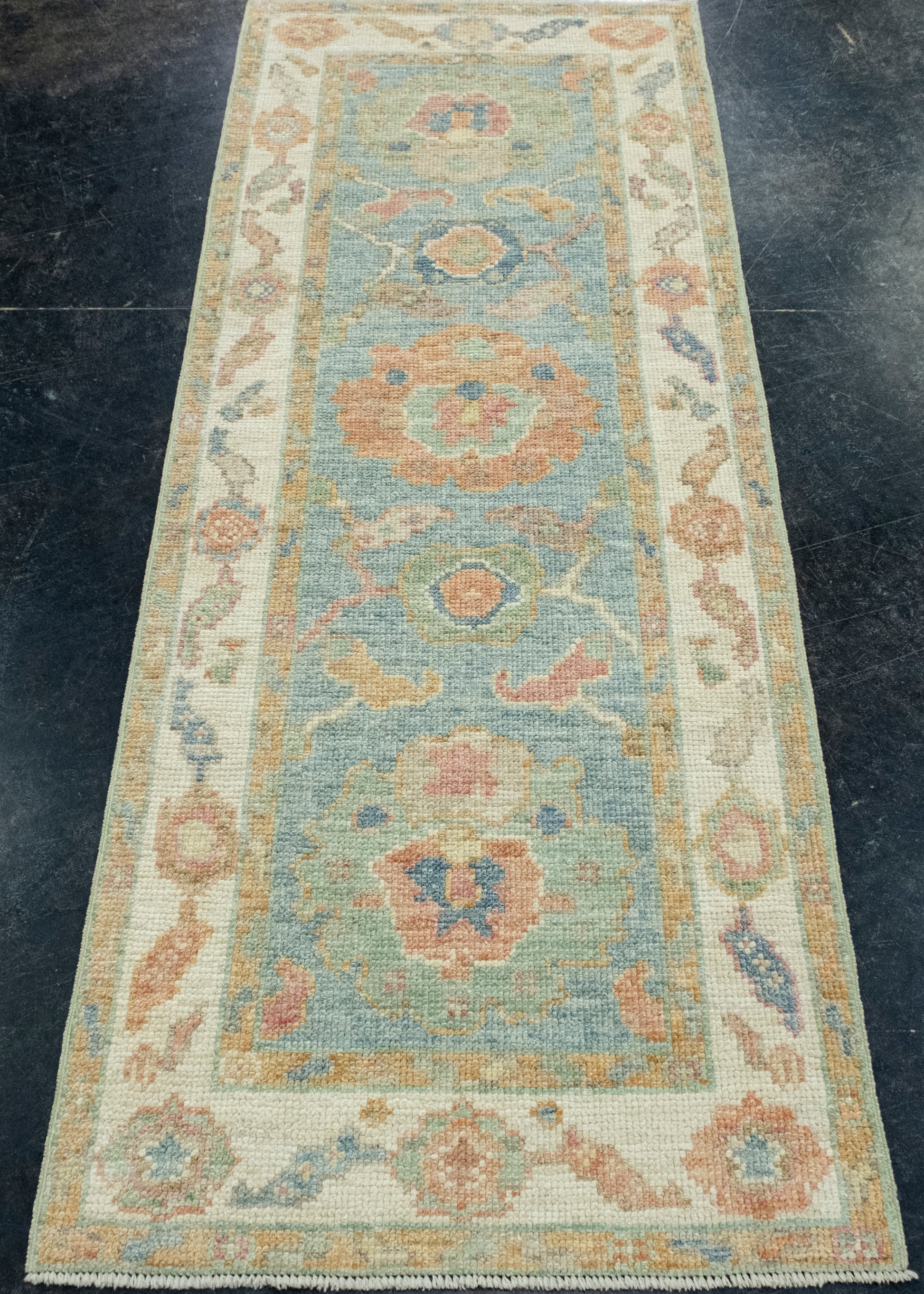 Turkish Oushak Runner Rug 2'3" x 5'11" #17231