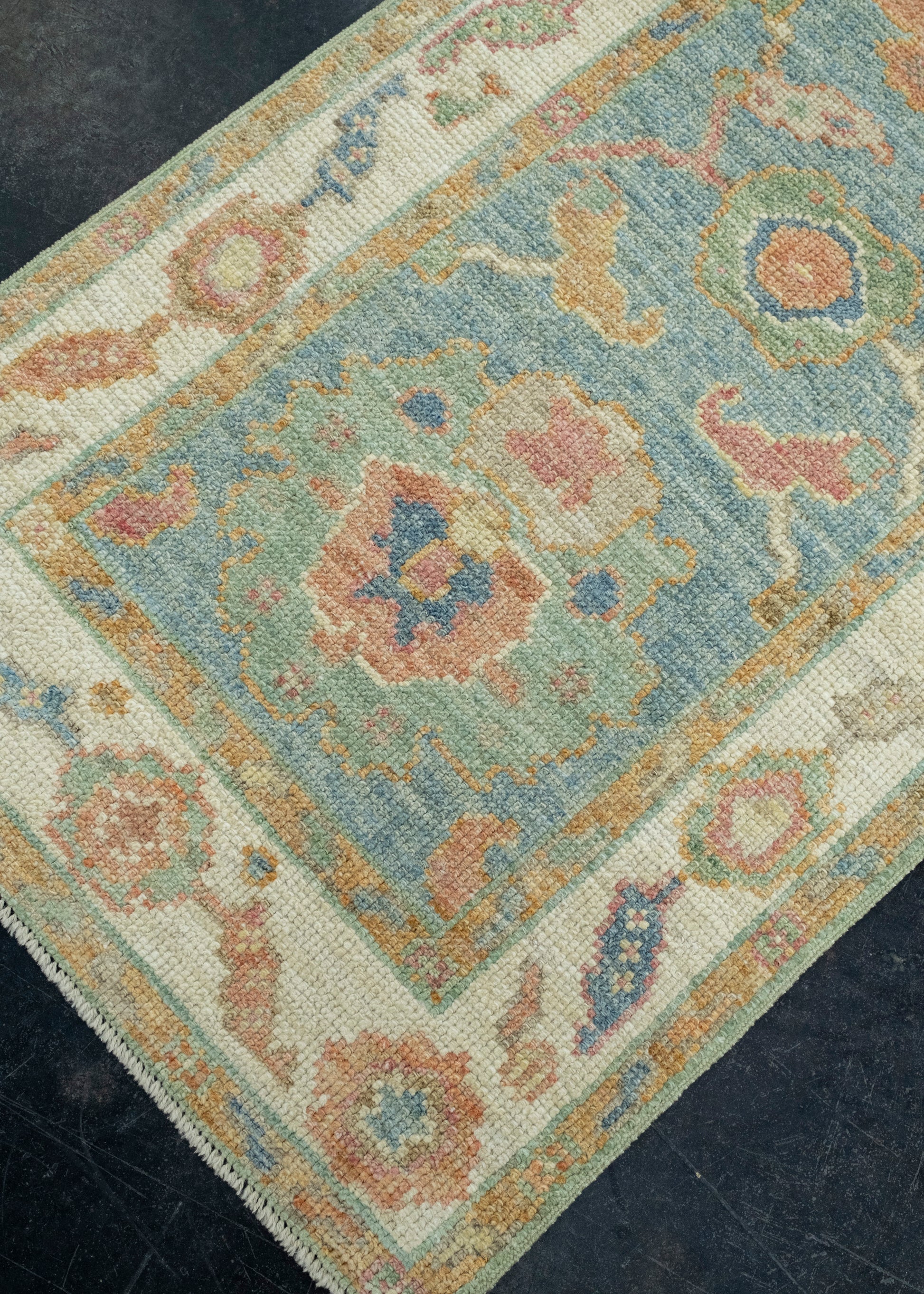 Turkish Oushak Runner Rug 2'3" x 5'11" #17231