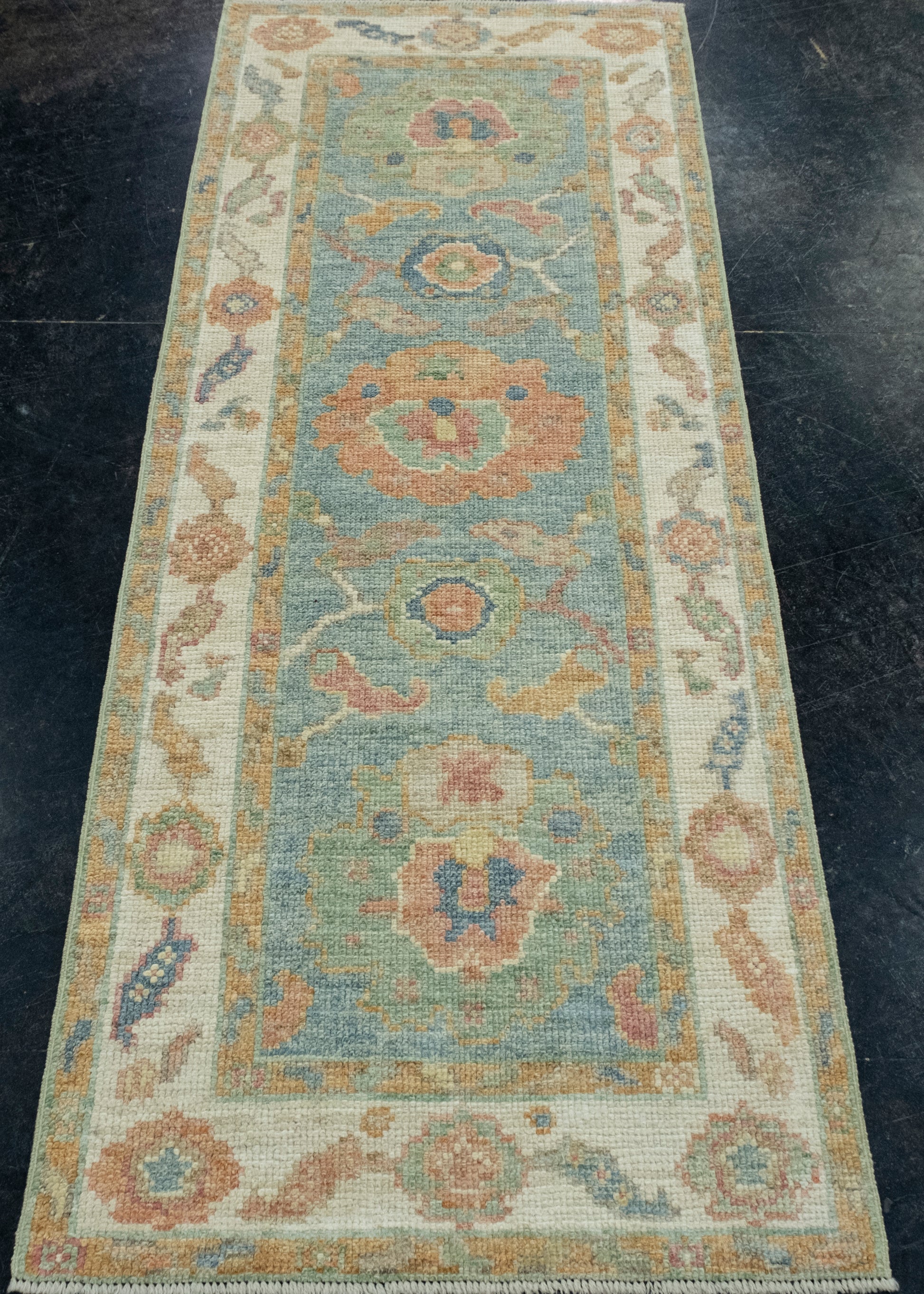 Turkish Oushak Runner Rug 2'3" x 5'11" #17506