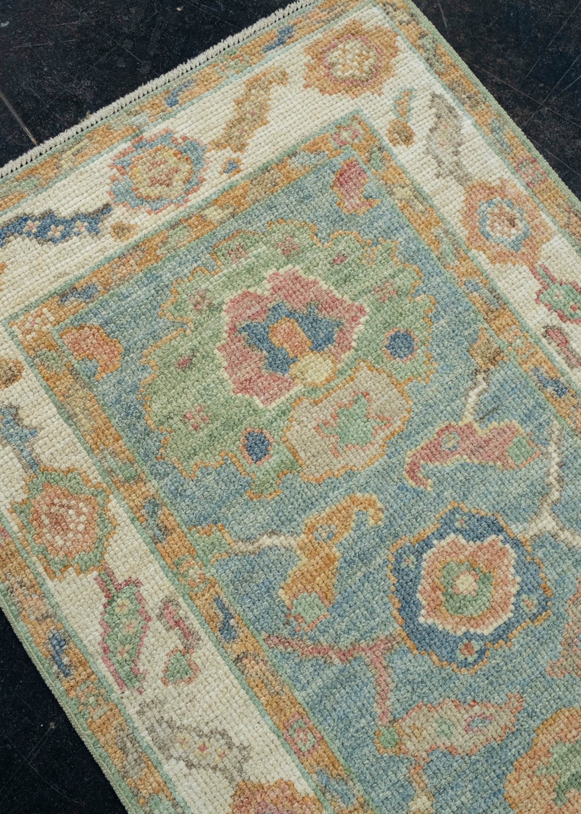 Turkish Oushak Runner Rug 2'3" x 5'11" #17506