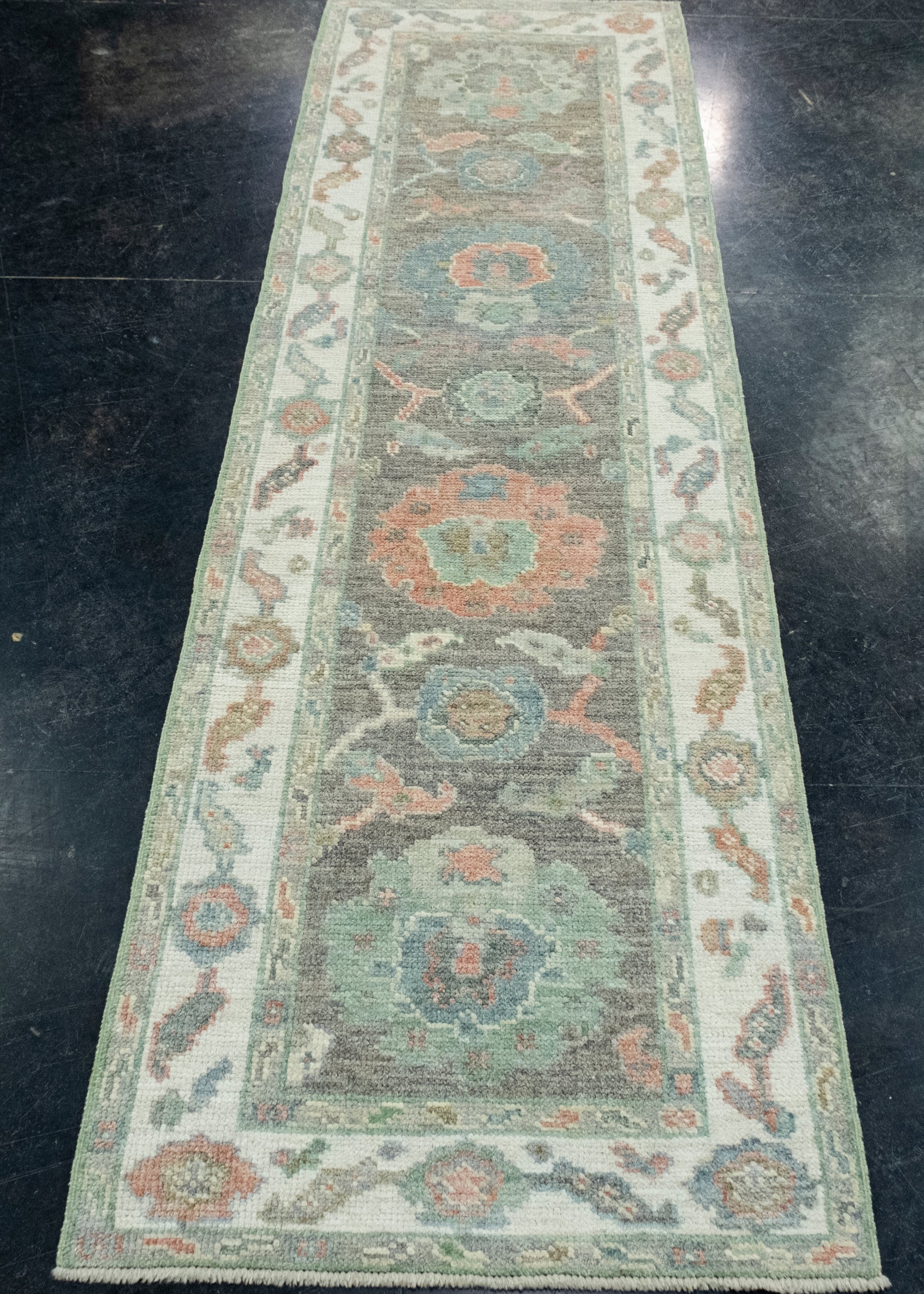 Turkish Oushak Runner Rug 2'4" x 7'10" #17549