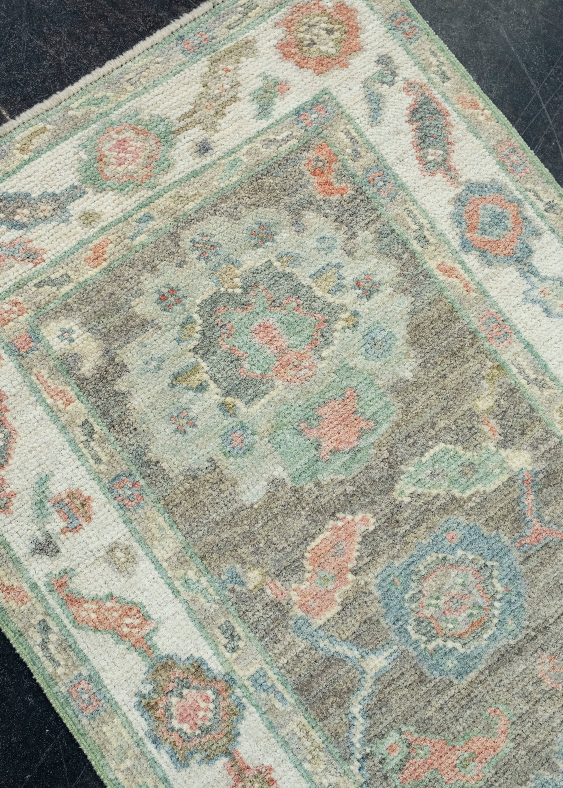 Turkish Oushak Runner Rug 2'4" x 7'10" #17549