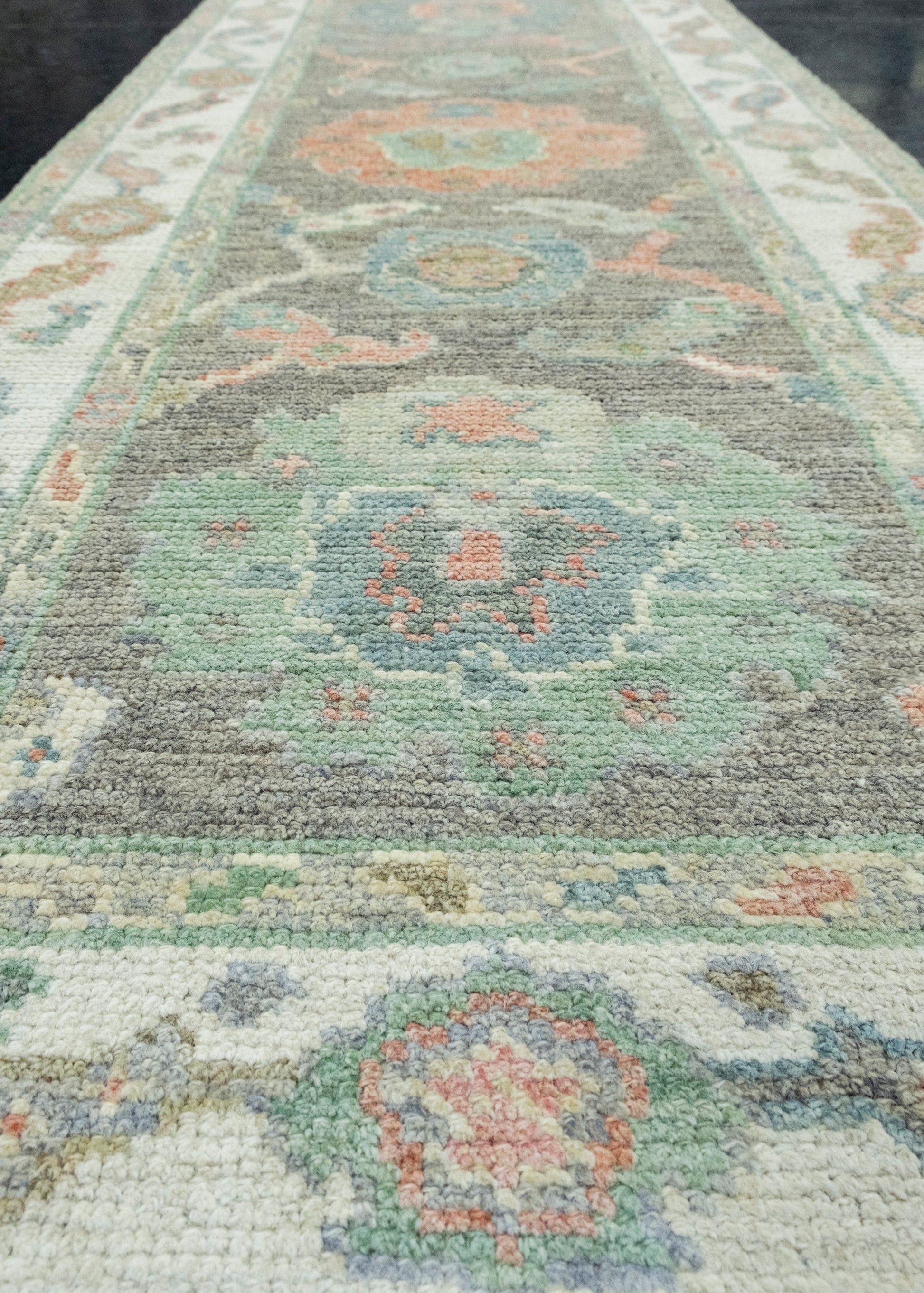 Turkish Oushak Runner Rug 2'4" x 7'10" #17549