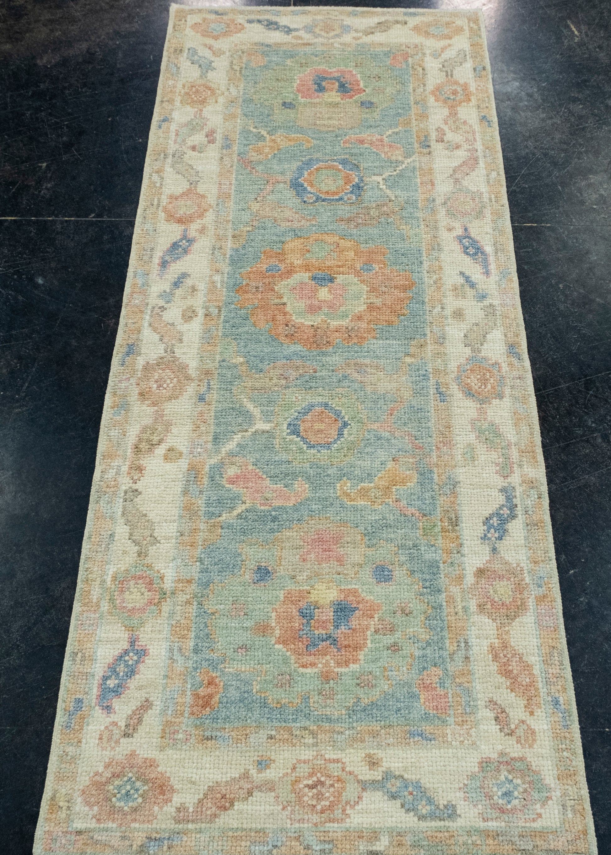 Turkish Oushak Runner Rug 2'3" x 5'8" #17258