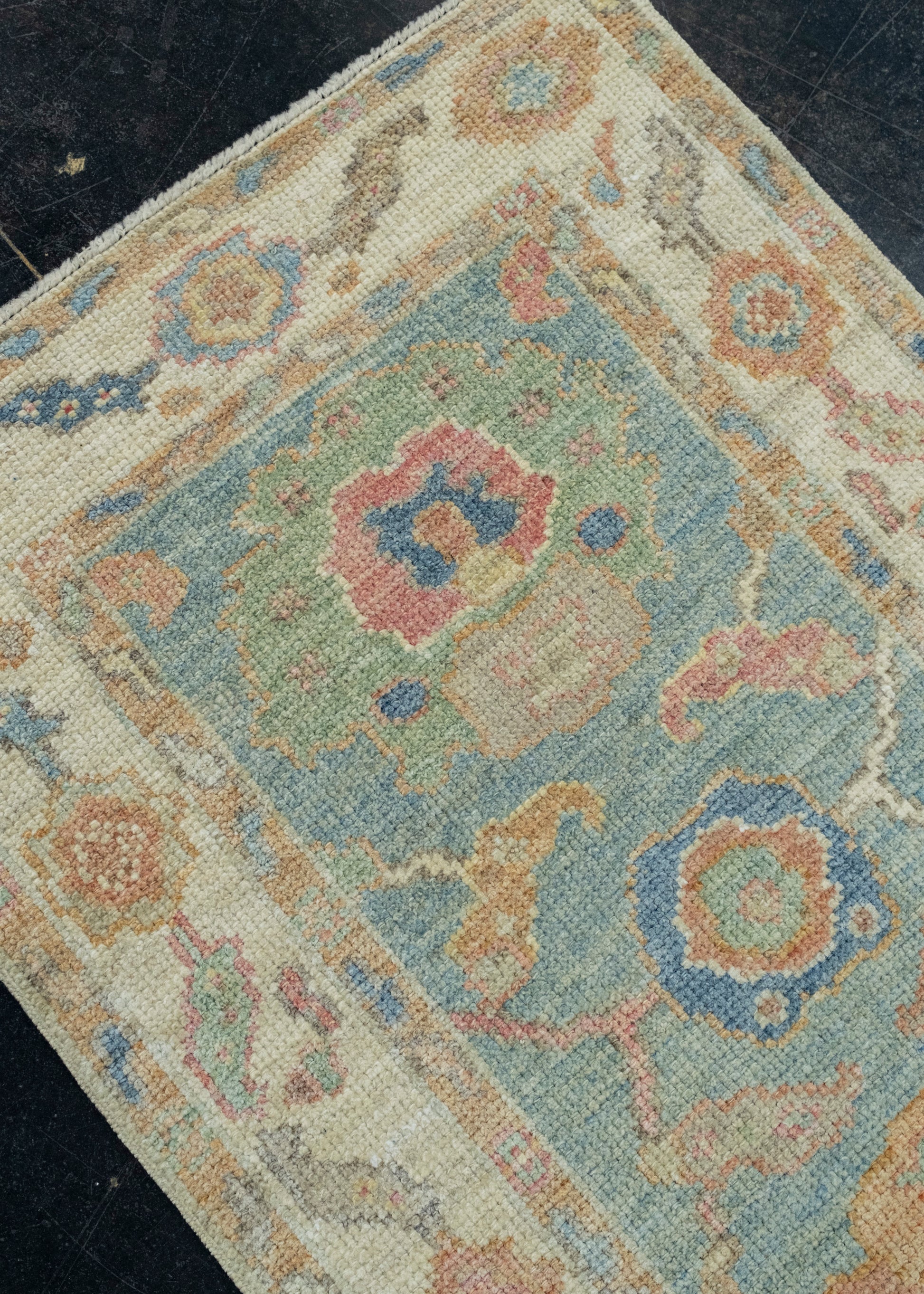 Turkish Oushak Runner Rug 2'3" x 5'8" #17258