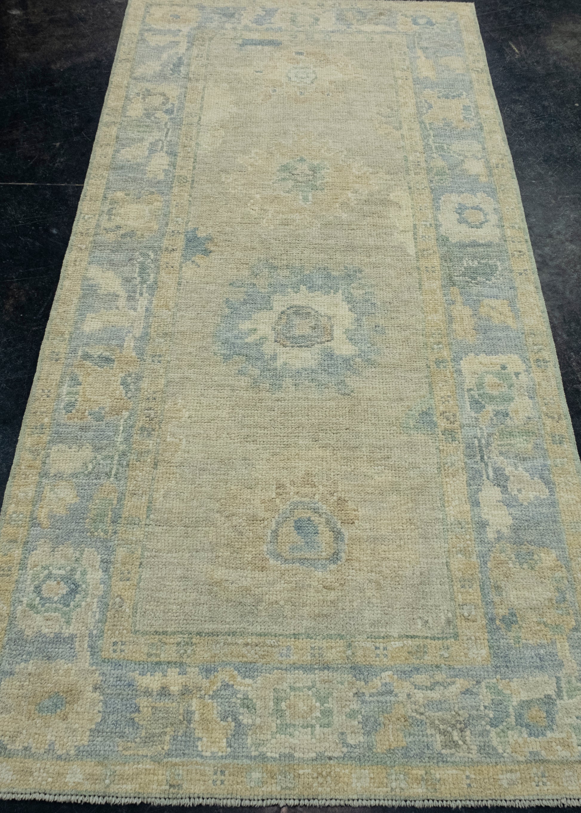 Turkish Oushak Runner Rug 3' x 6'9" #17303
