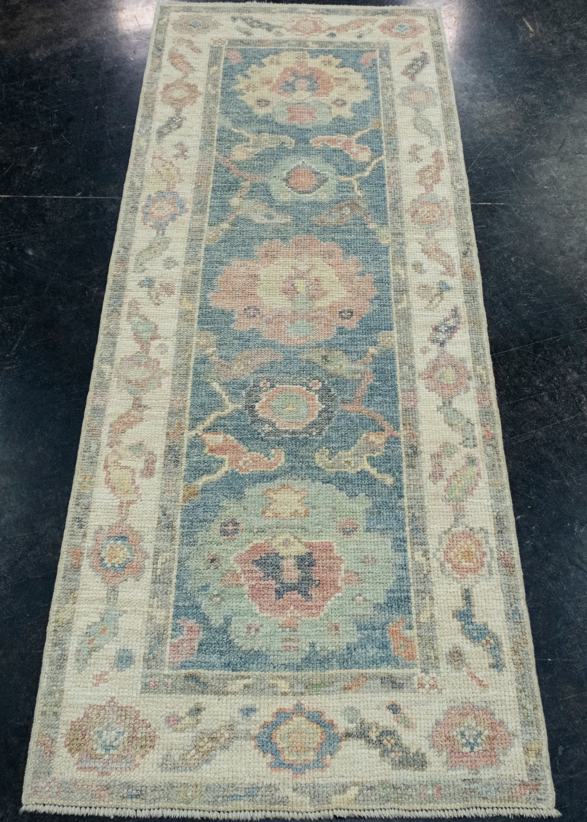 Turkish Oushak Runner Rug 2'3" x 5'10" #17262