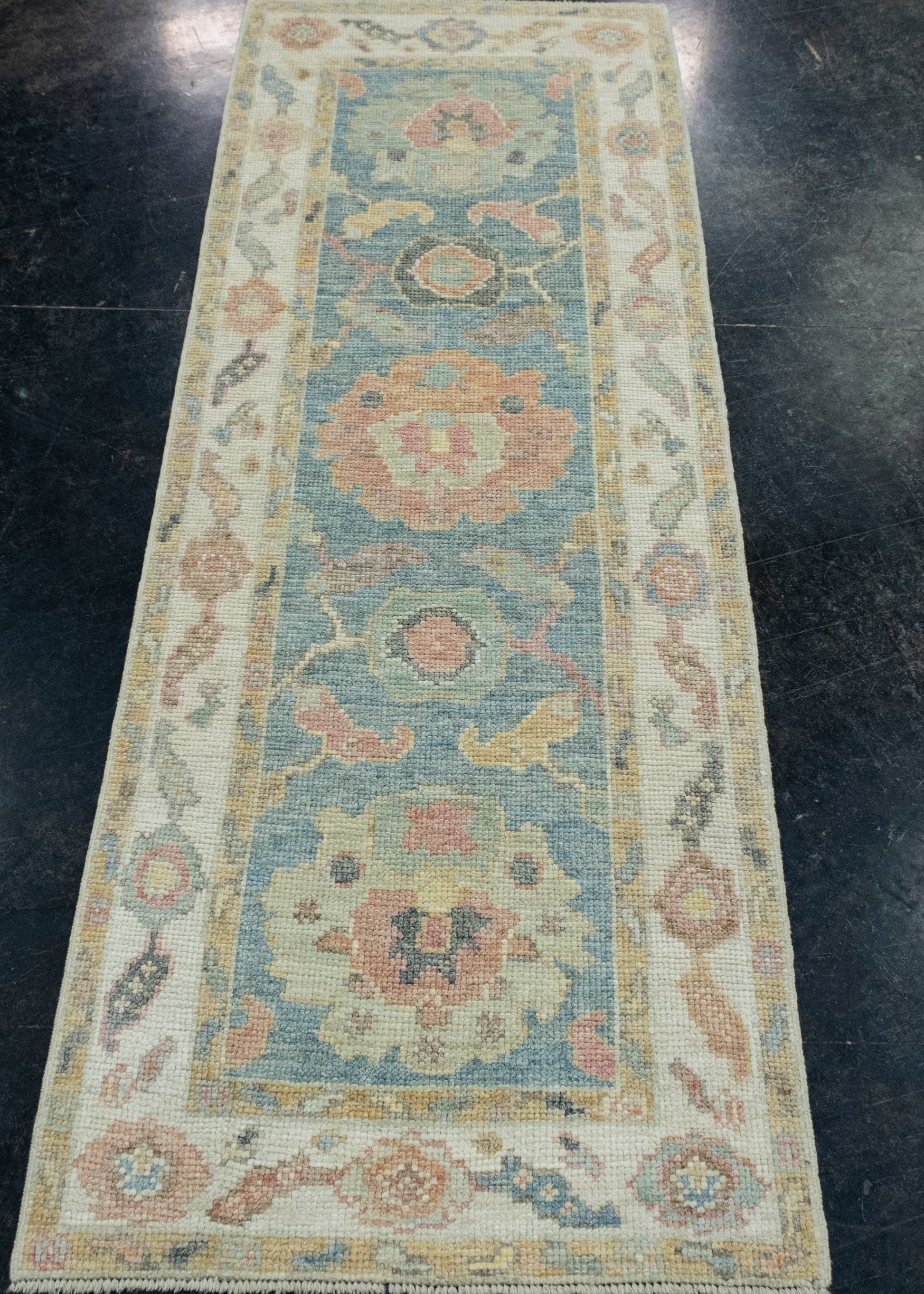 Turkish Oushak Runner Rug 2'1" x 5'11" #17277