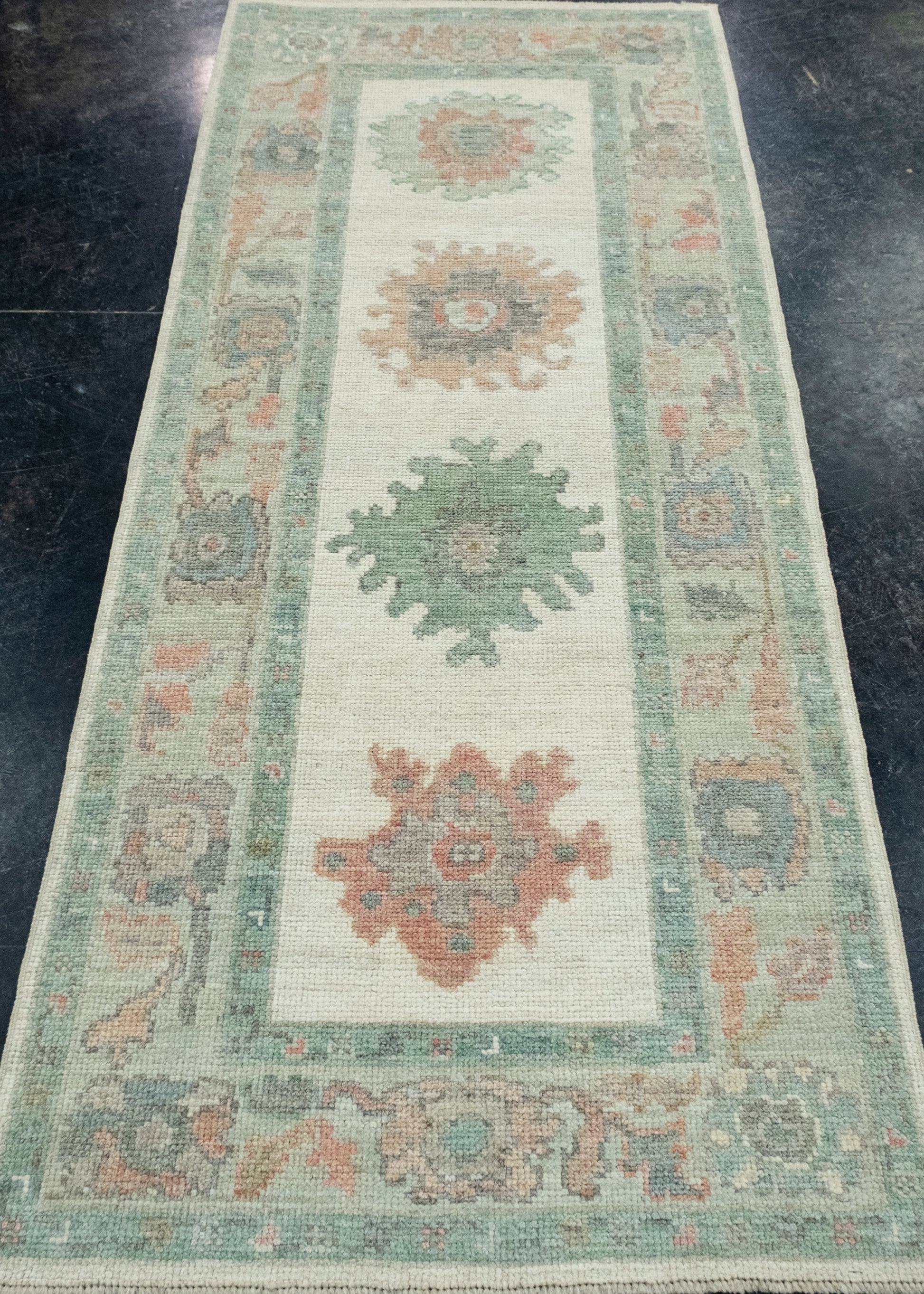 Turkish Oushak Runner Rug 2'9" x 6'8" #17545