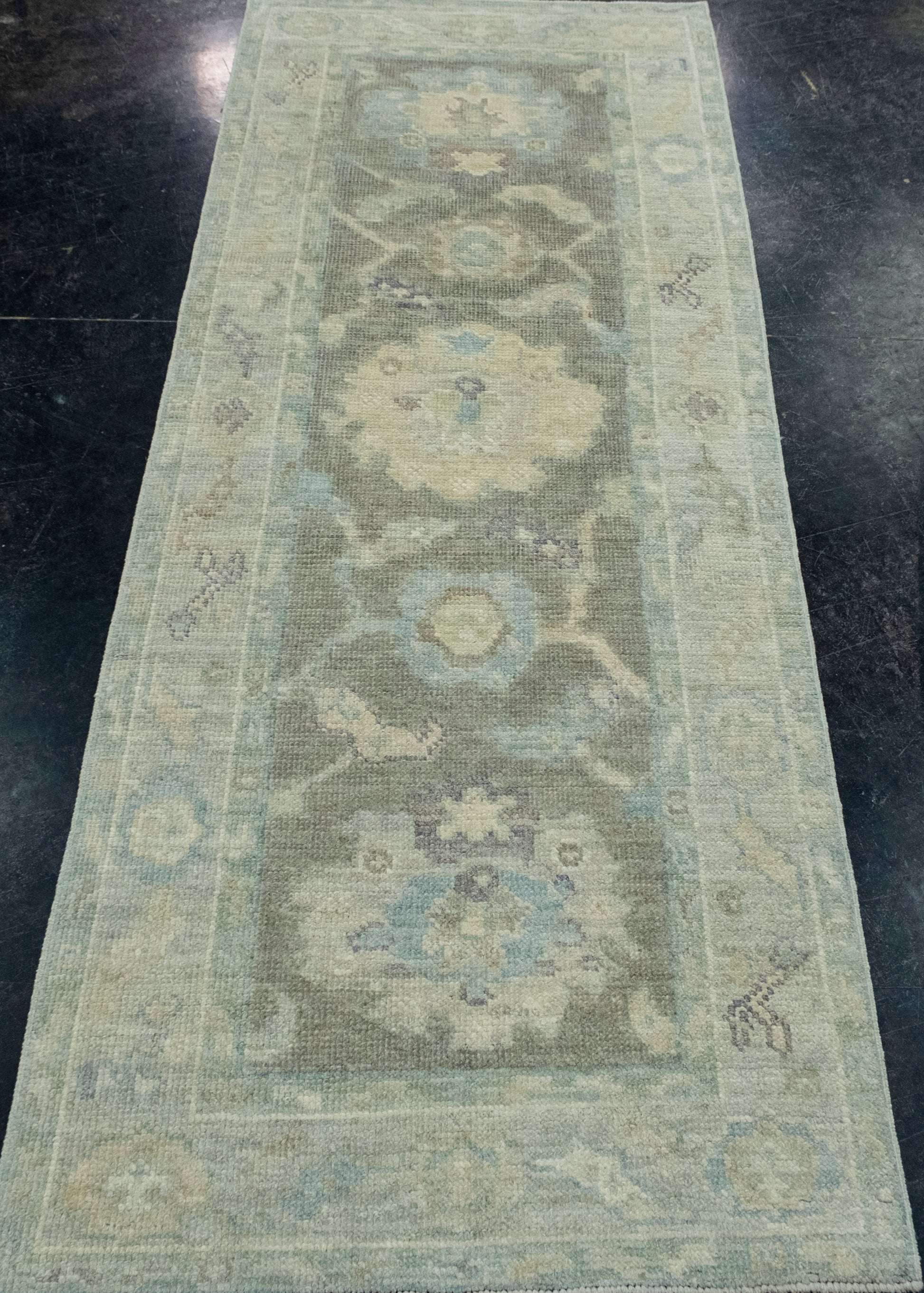 Turkish Oushak Runner Rug 2'6" x 6'7" #17546