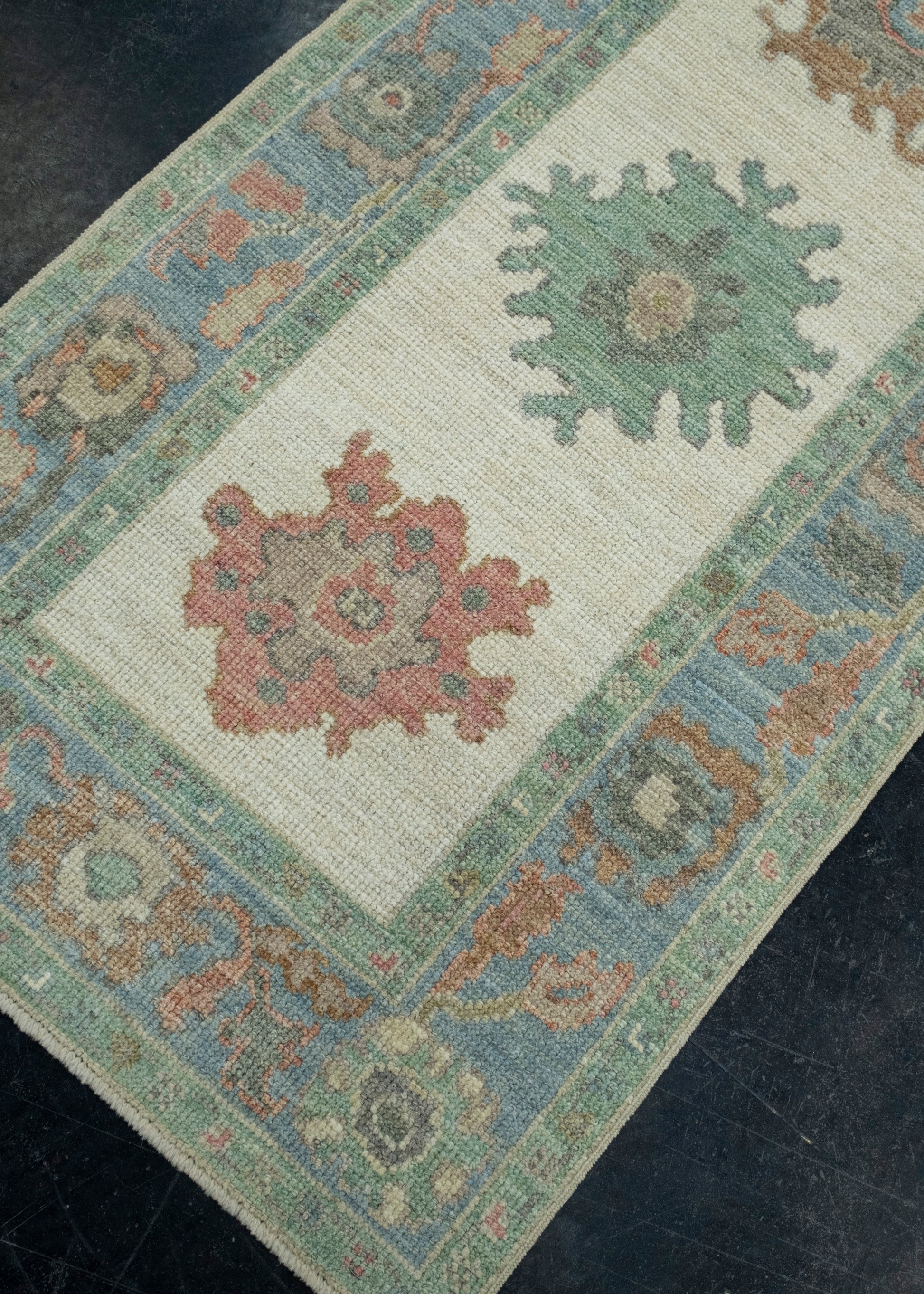 Turkish Oushak Runner Rug 2'8" x 6'6" #17486