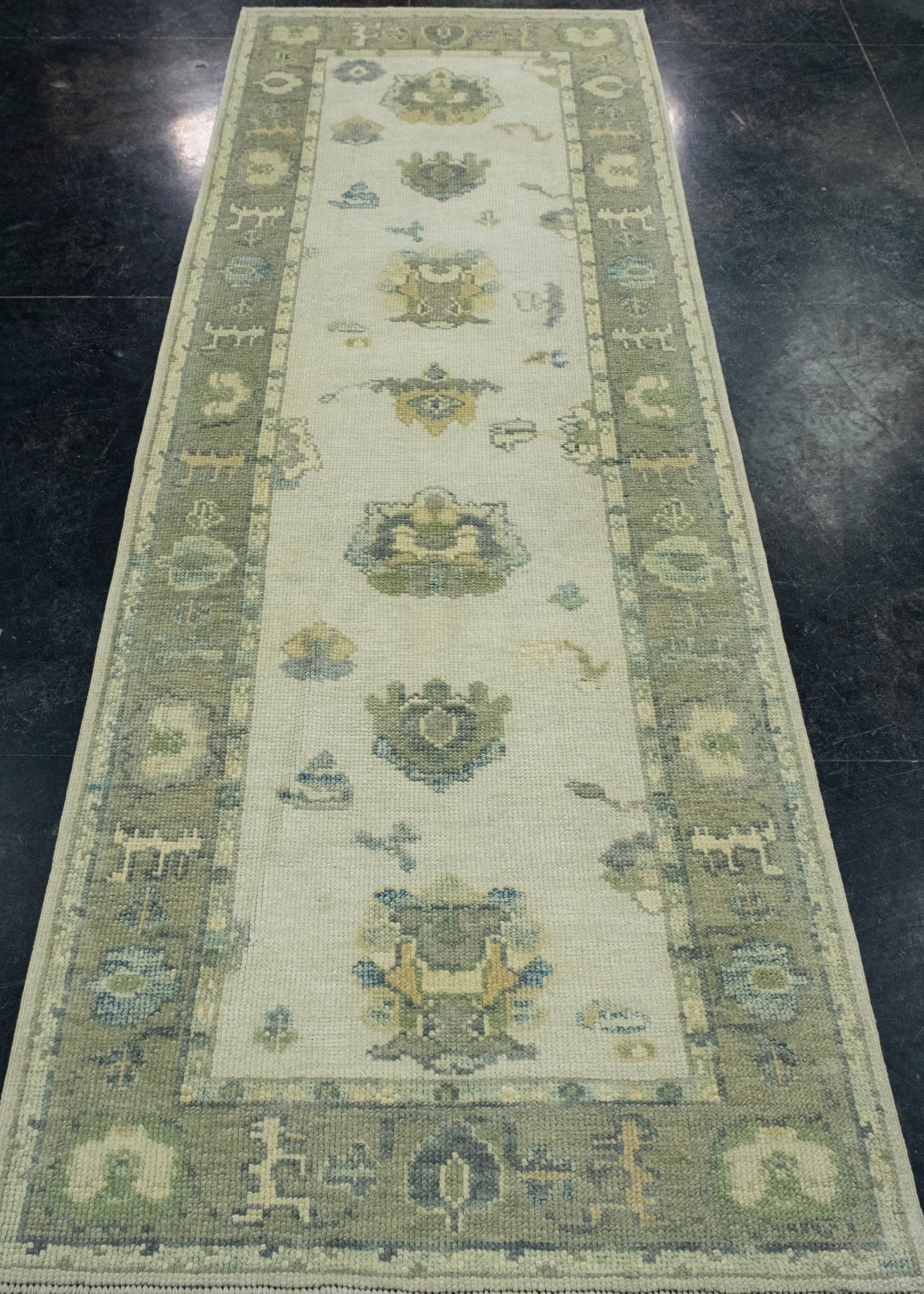 Turkish Oushak Runner Rug 2'9" x 8'4" #17550