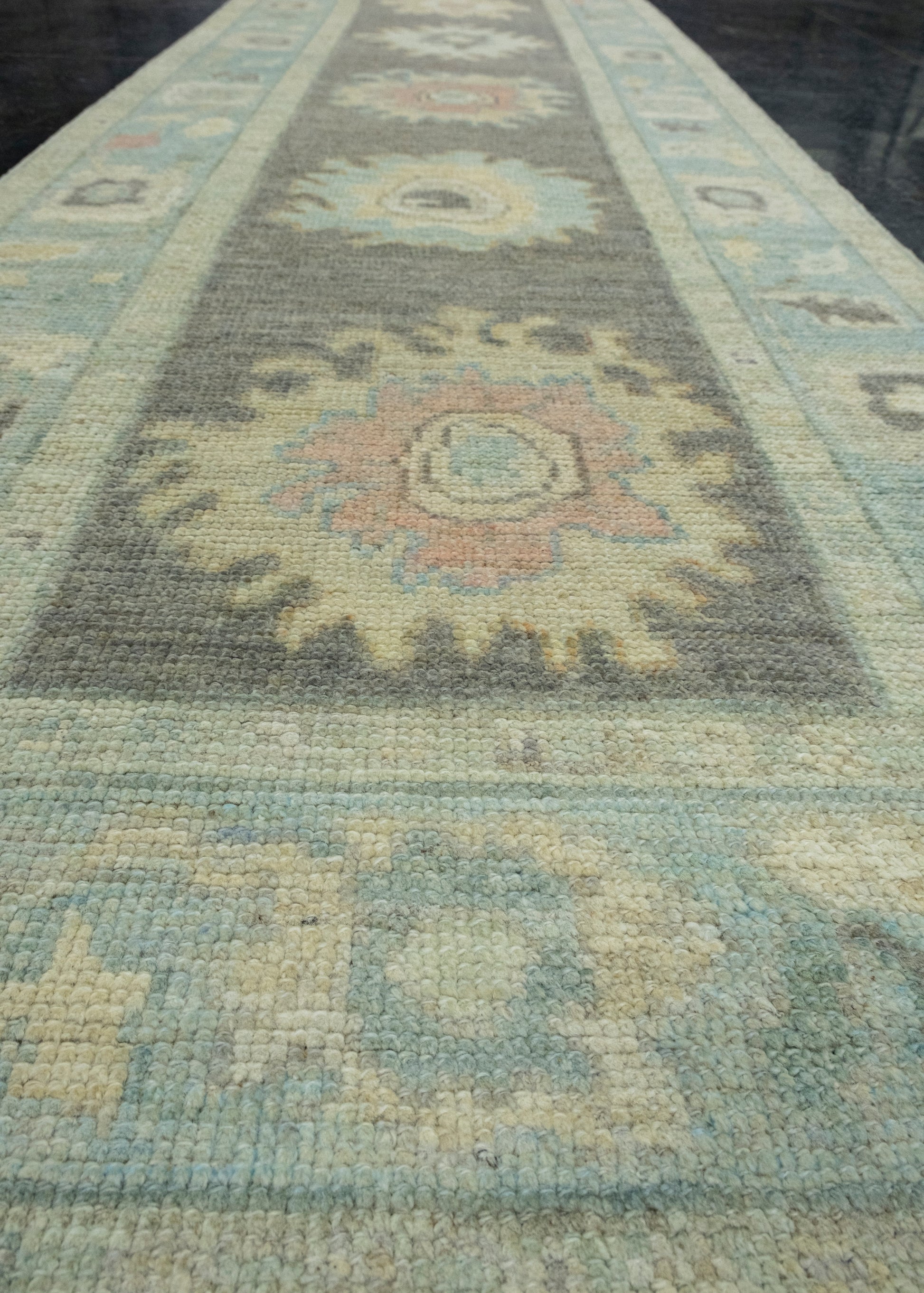 Turkish Oushak Runner Rug 2'9" x 8'7" #17369
