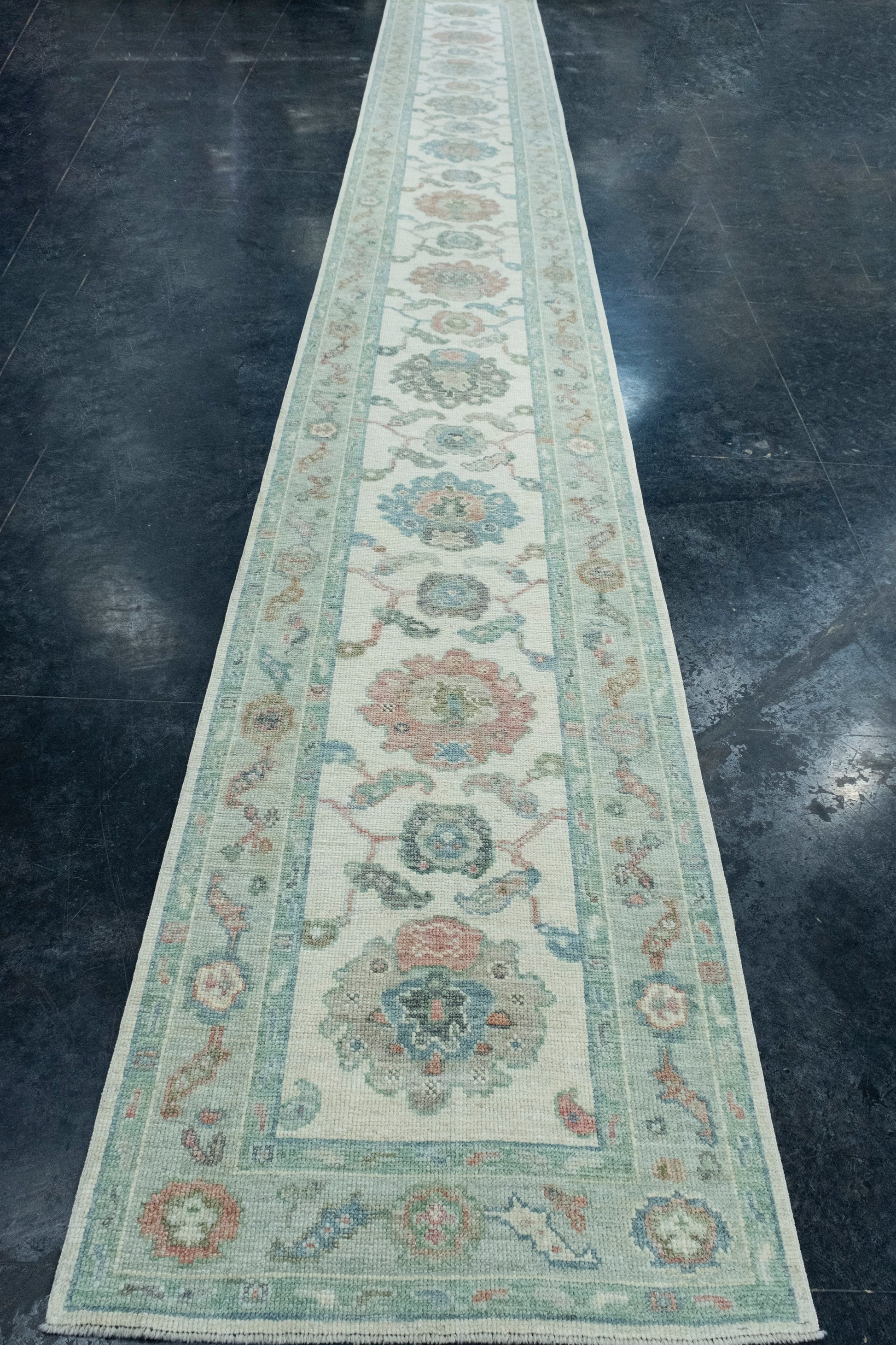 Turkish Oushak Runner Rug 2'10" x 22'7" #17406