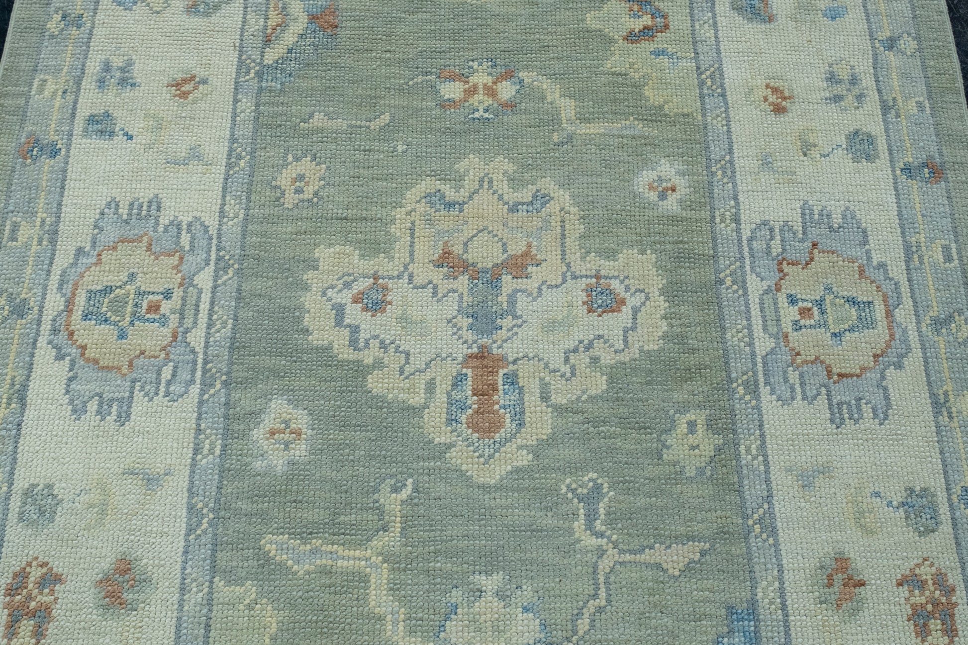 Turkish Oushak Runner Rug 3'9" x 15'3" #17162