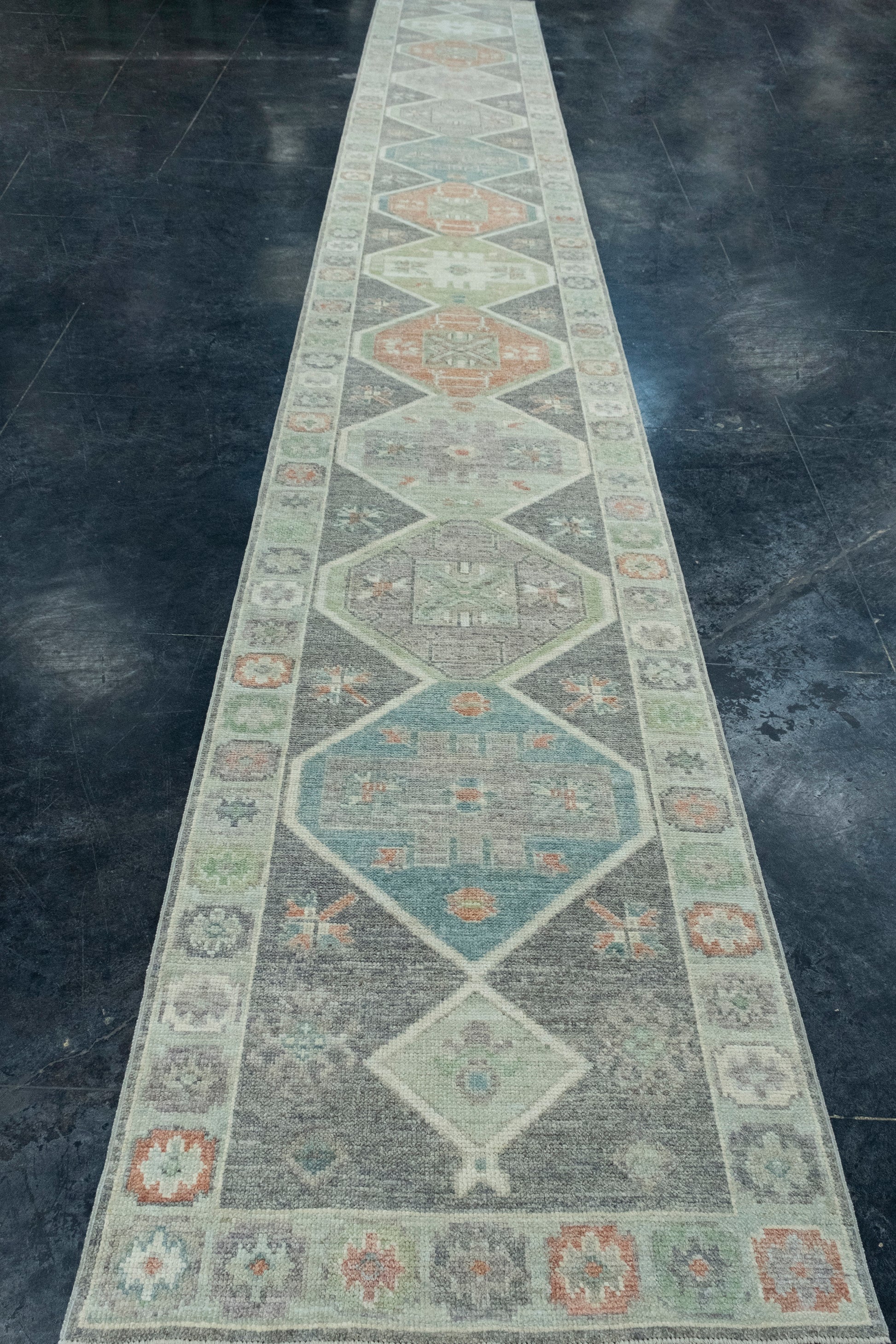 Turkish Oushak Runner Rug 2'10" x 23'7" #17527