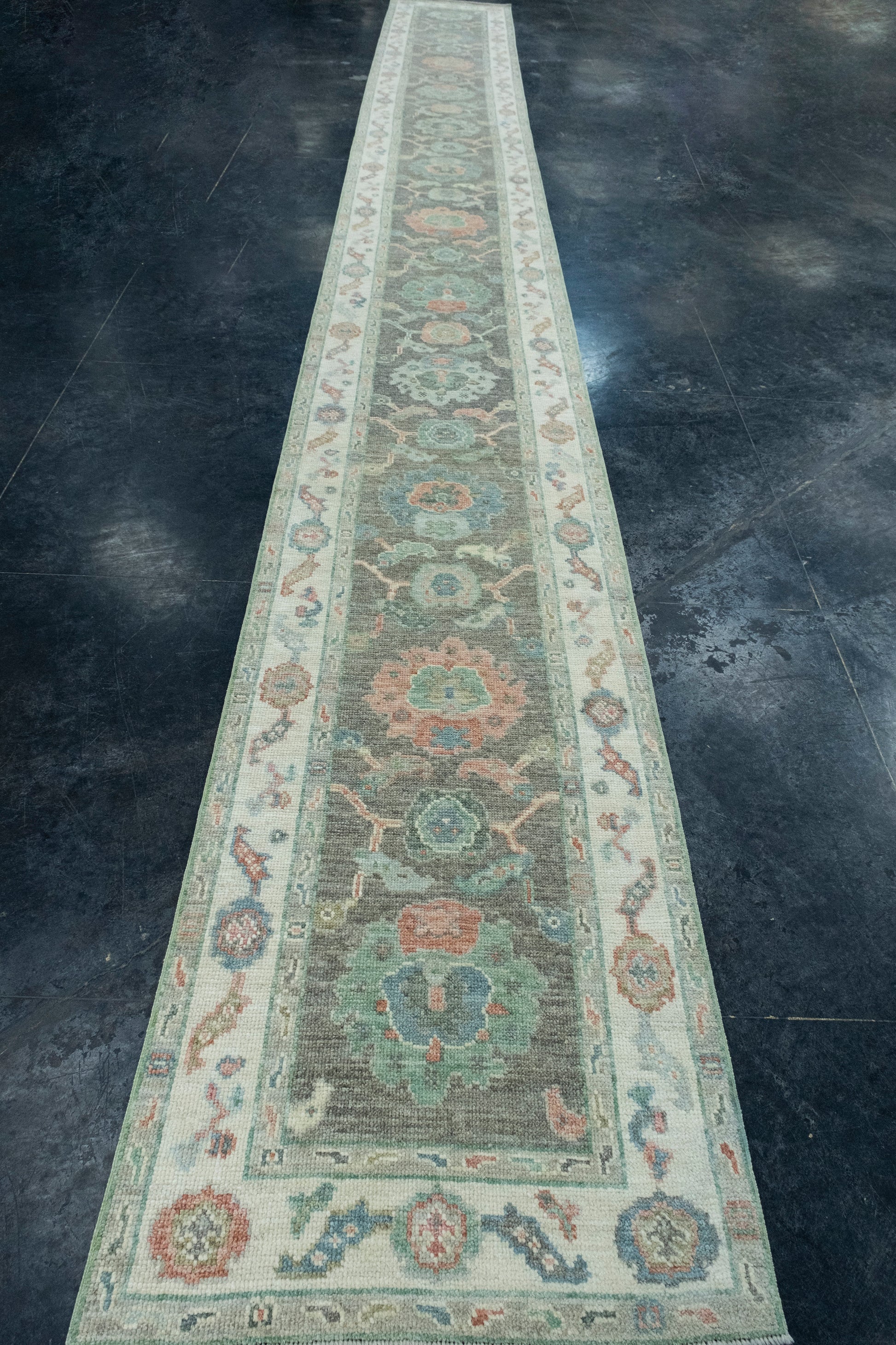 Turkish Oushak Runner Rug 2'8" x 24'3" #17403
