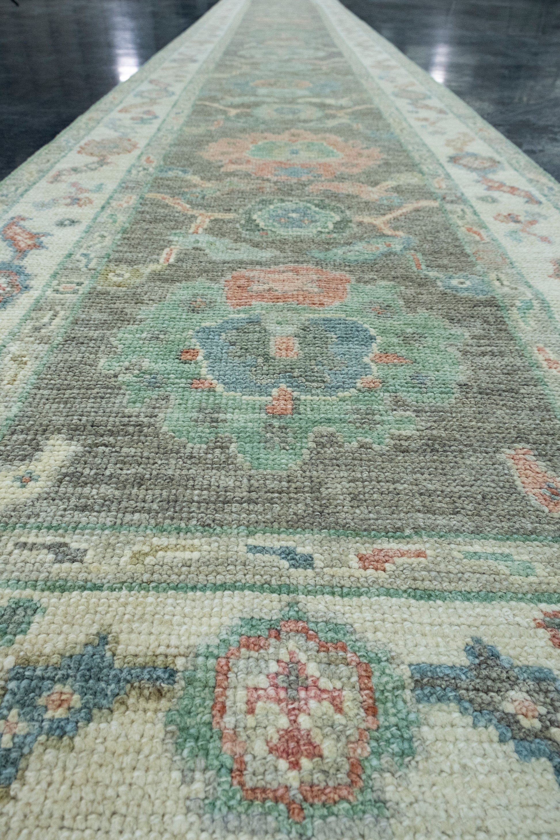 Turkish Oushak Runner Rug 2'8" x 24'3" #17403