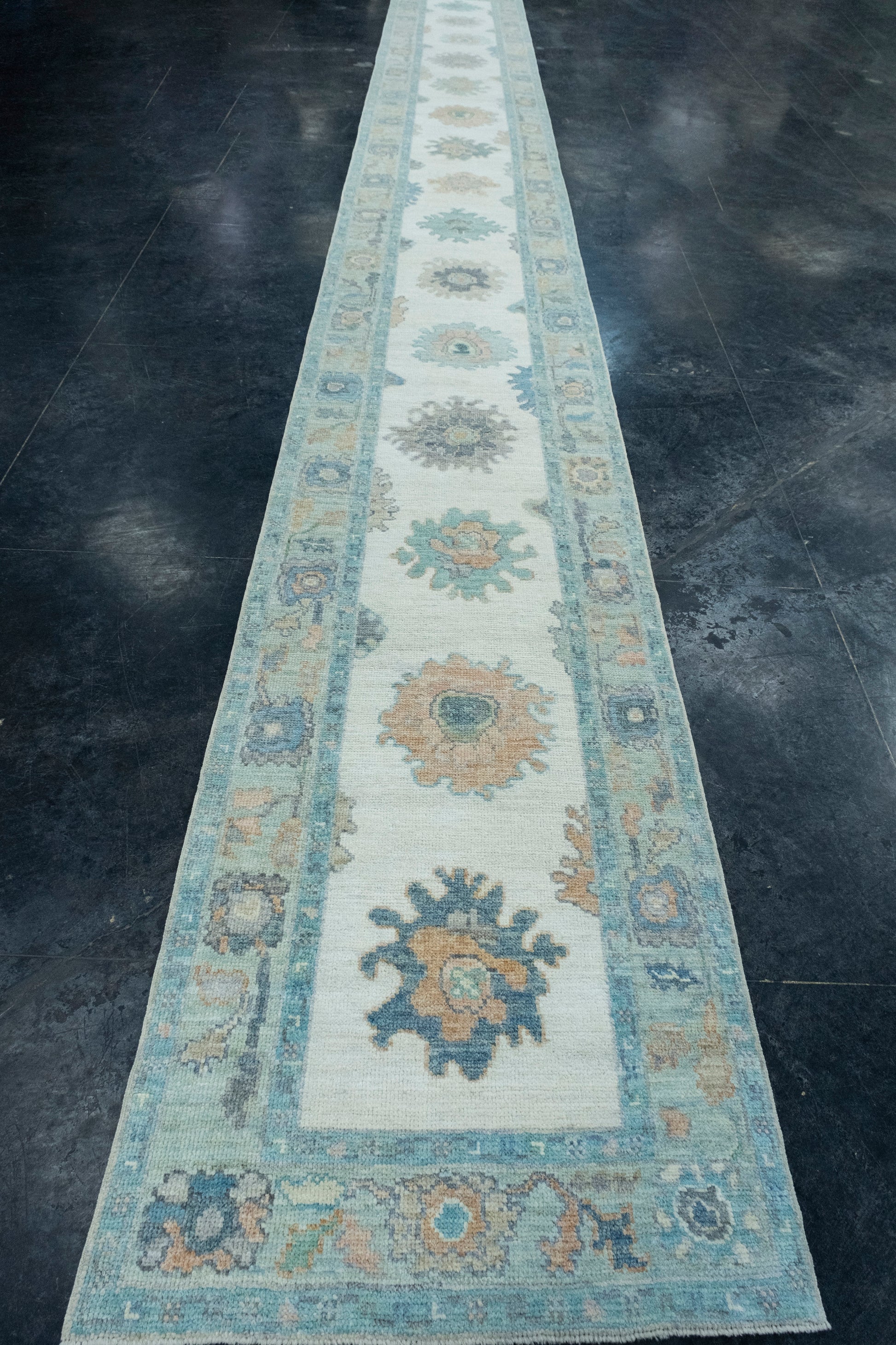 Turkish Oushak Runner Rug 2'9" x 24'4" #17609