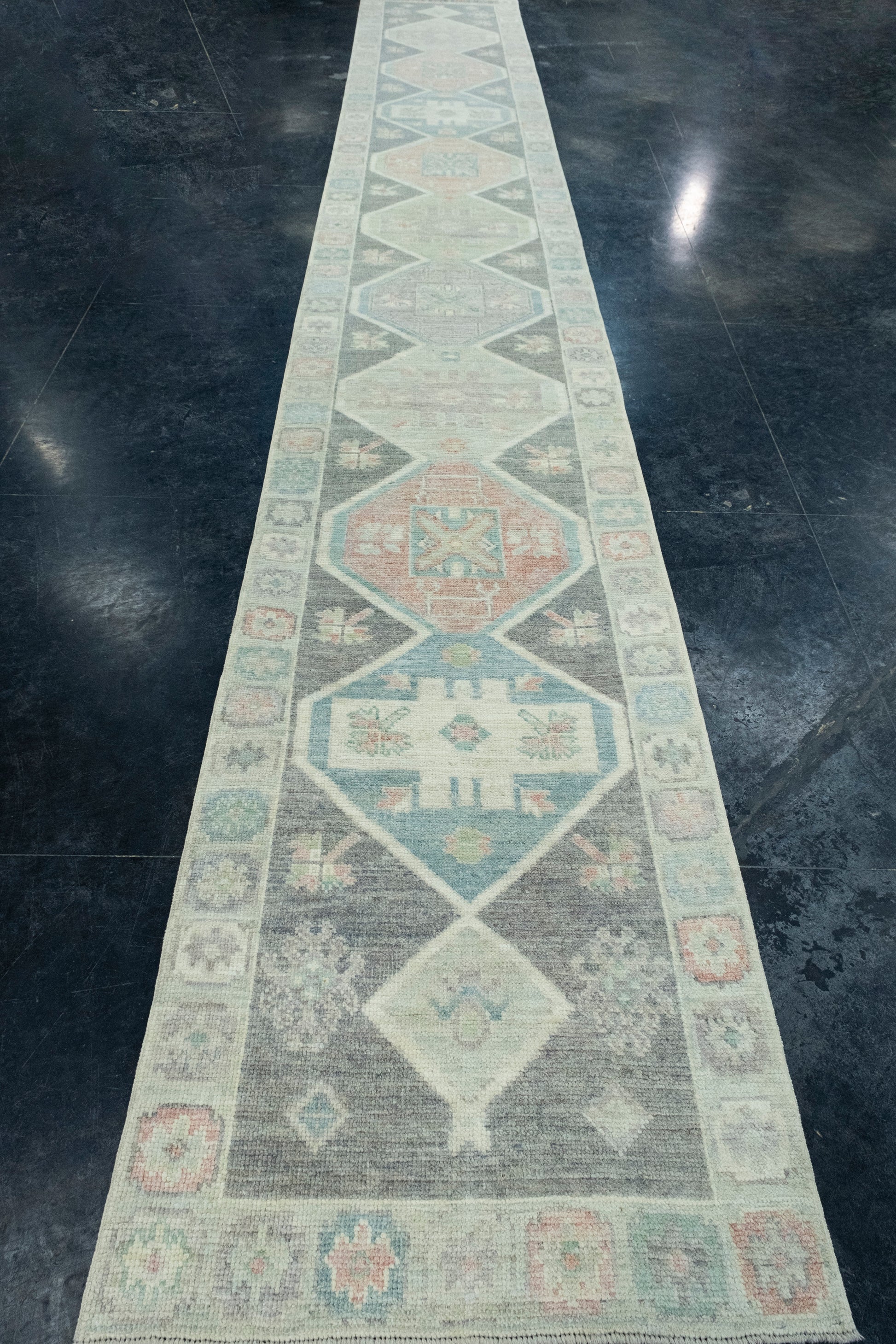 Turkish Oushak Runner Rug 2'10" x 20'5" #17223