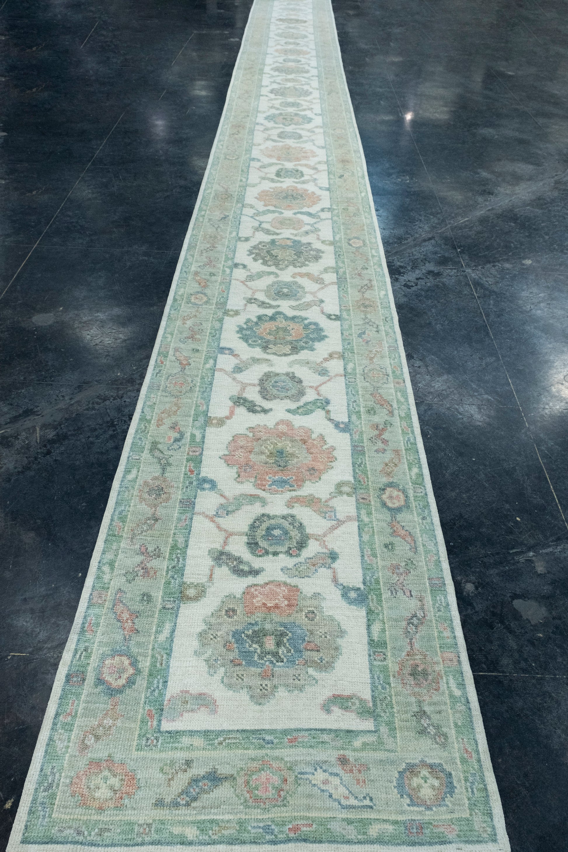Turkish Oushak Runner Rug 2'10" x 29'5" #17457
