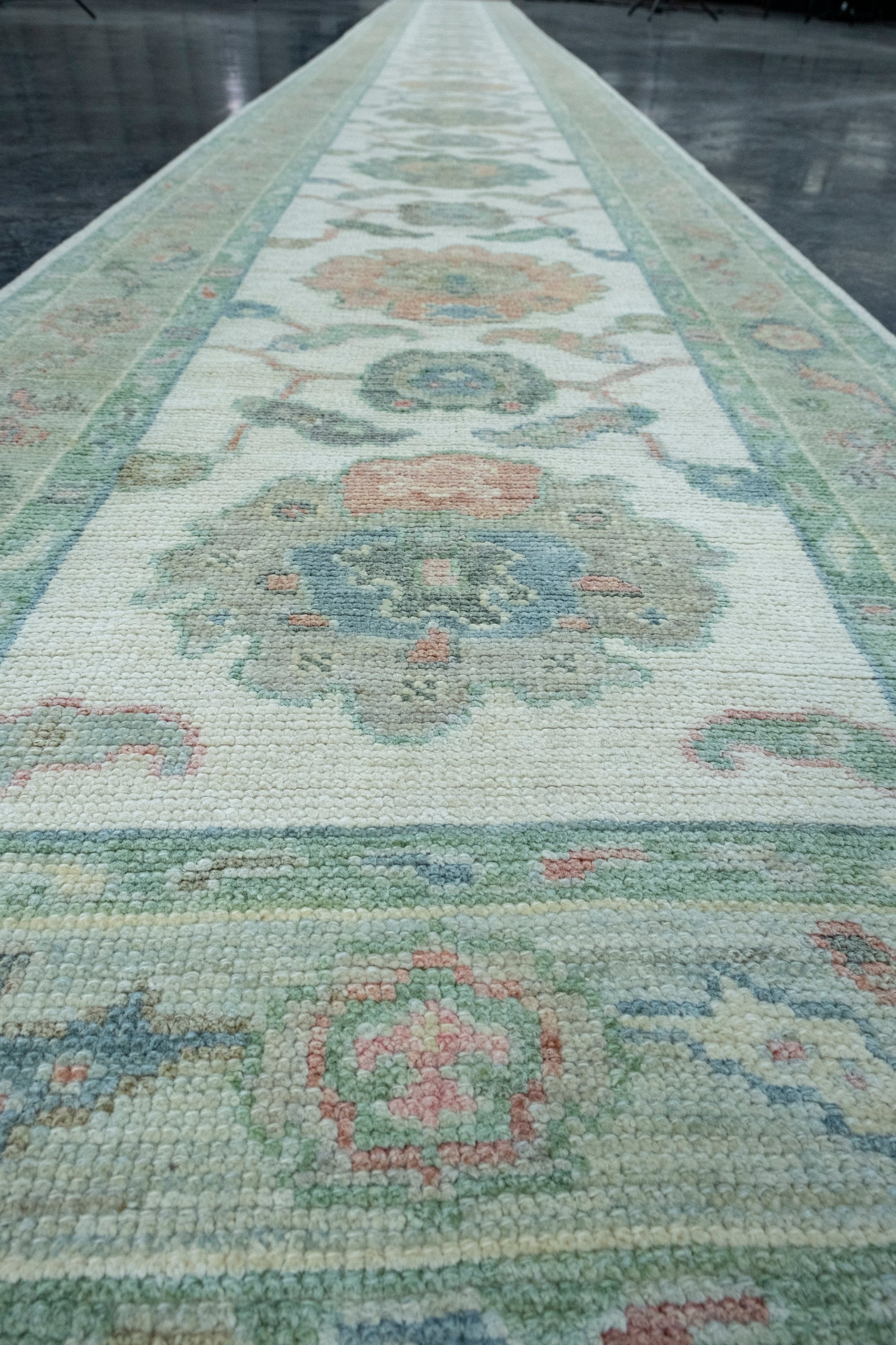 Turkish Oushak Runner Rug 2'10" x 29'5" #17457