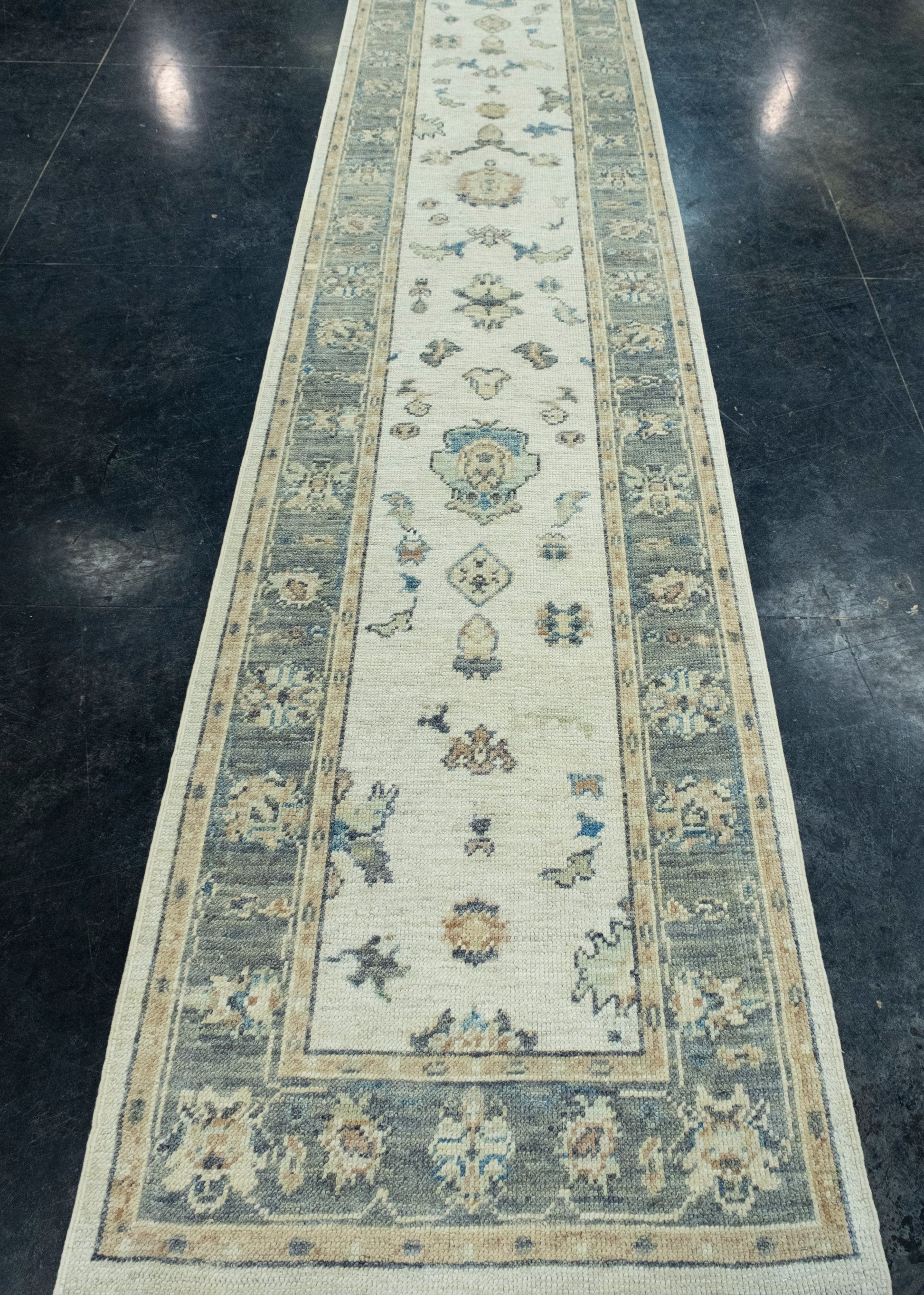 Turkish Oushak Runner Rug 2'9" x 16'3" #17722