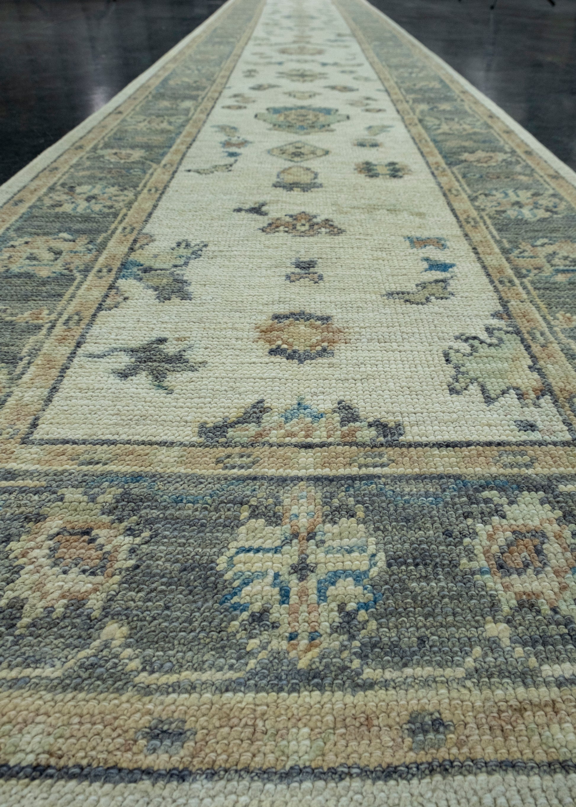 Turkish Oushak Runner Rug 2'9" x 16'3" #17722