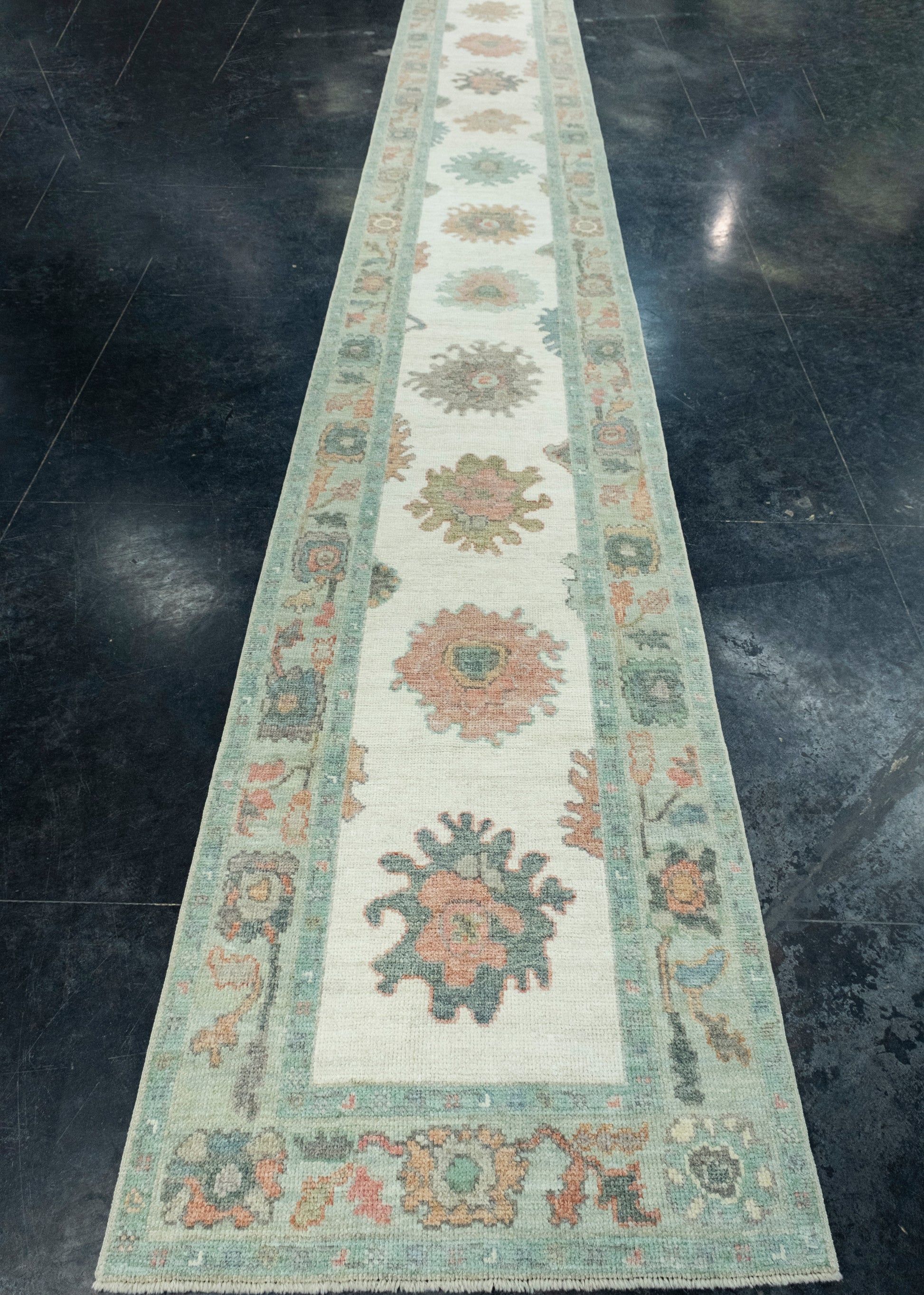 Turkish Oushak Runner Rug 2'10" x 18'9" #17360
