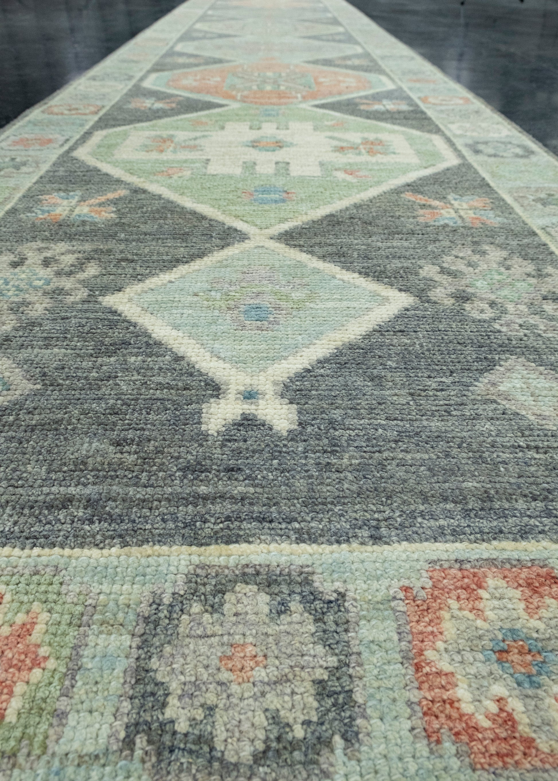 Turkish Oushak Runner Rug 3' x 16'5" #17241
