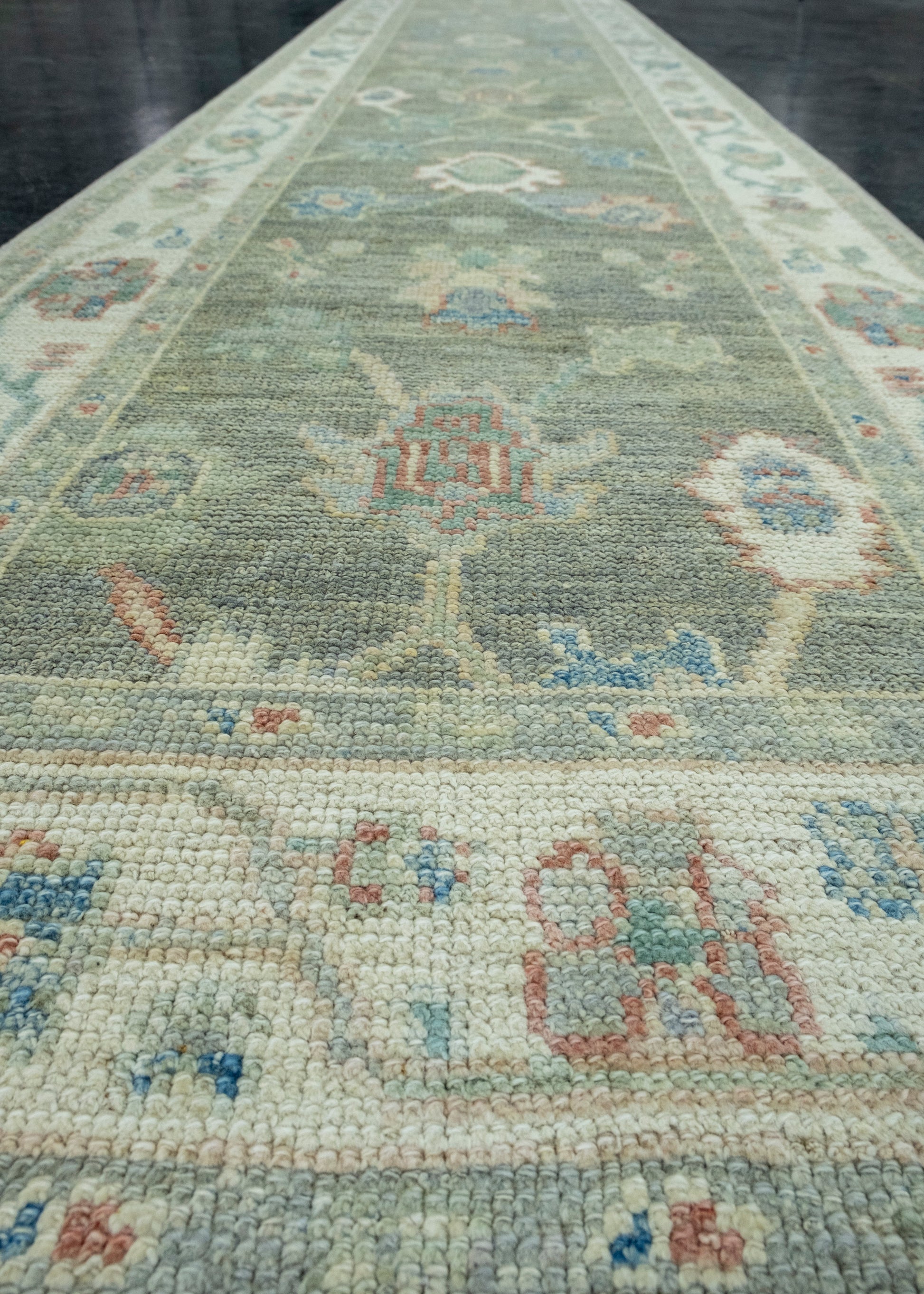 Turkish Oushak Runner Rug 2'9" x 15'10" #17846