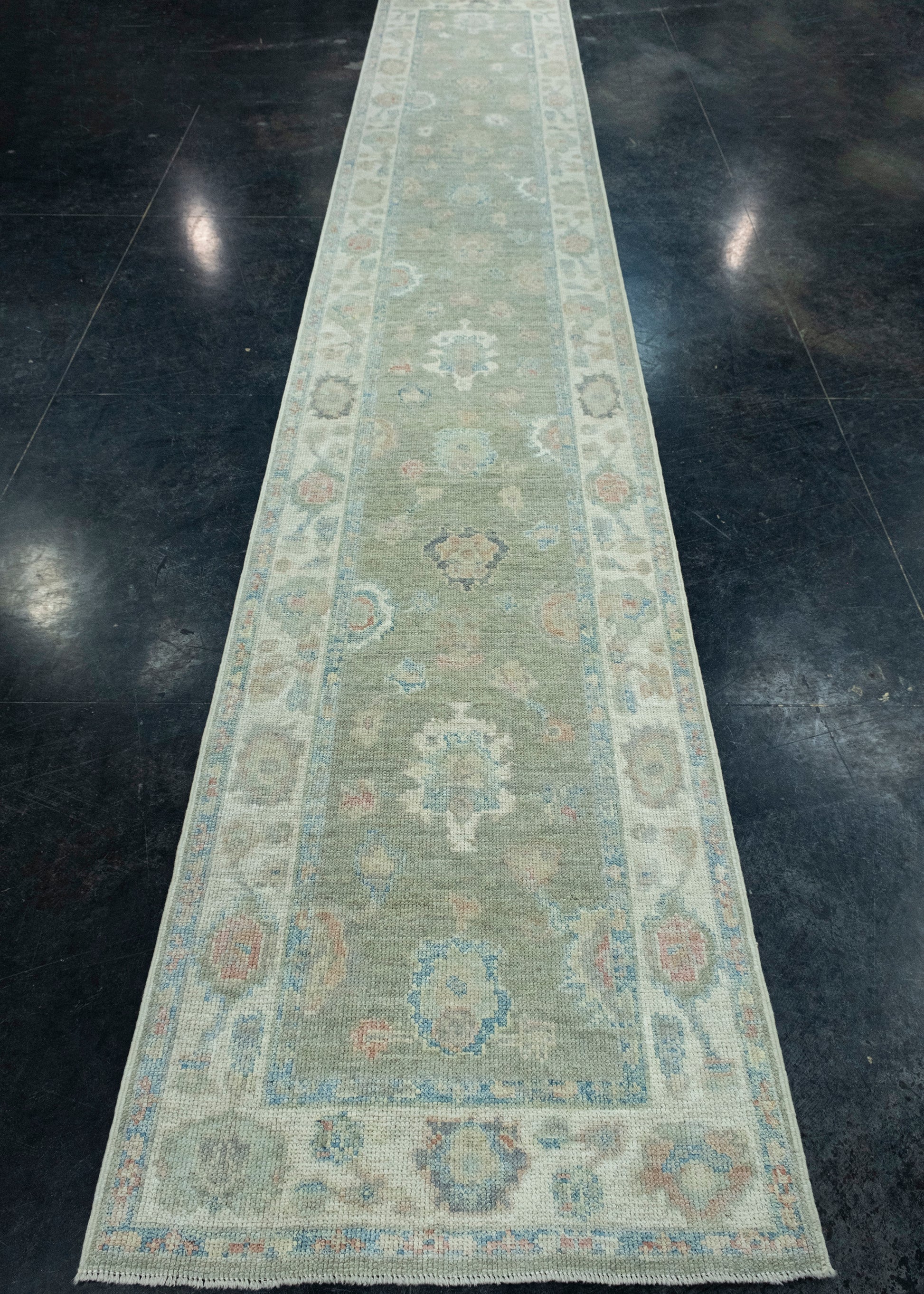 Turkish Oushak Runner Rug 2'10" x 15'11" #17901
