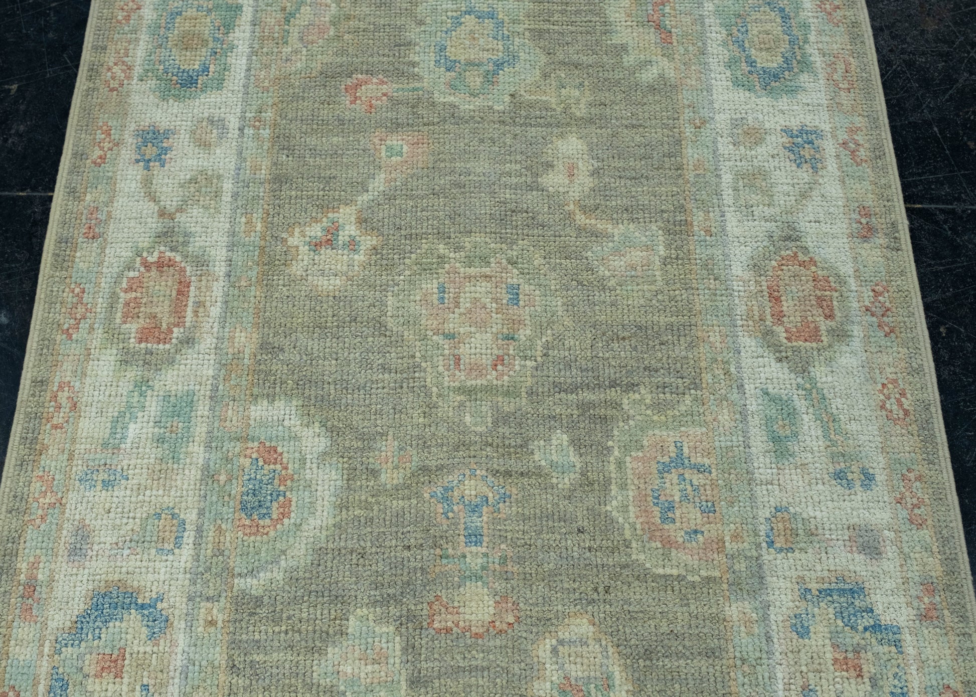 Turkish Oushak Runner Rug 2'10" x 16'3" #17821