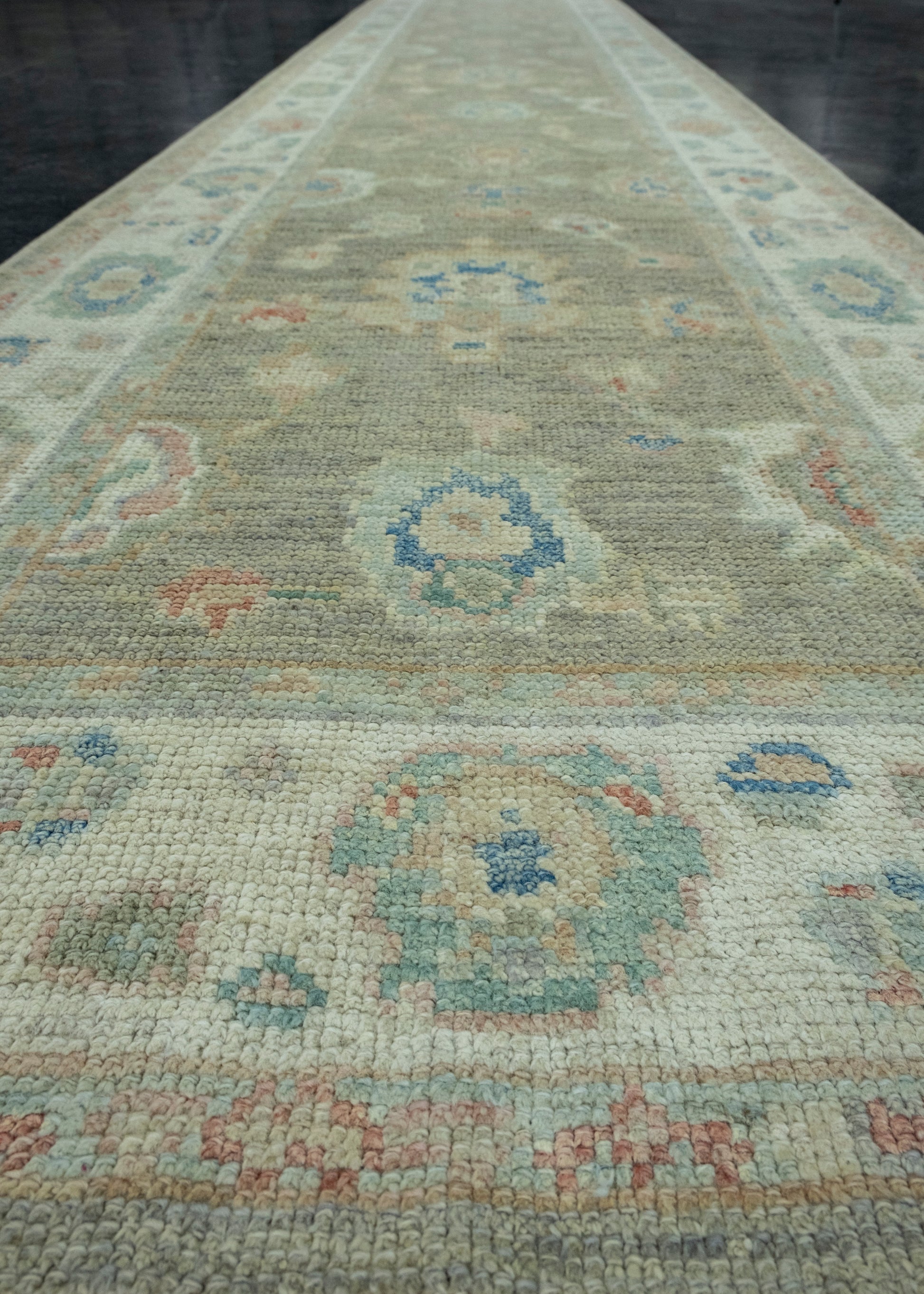 Turkish Oushak Runner Rug 2'10" x 16'3" #17821