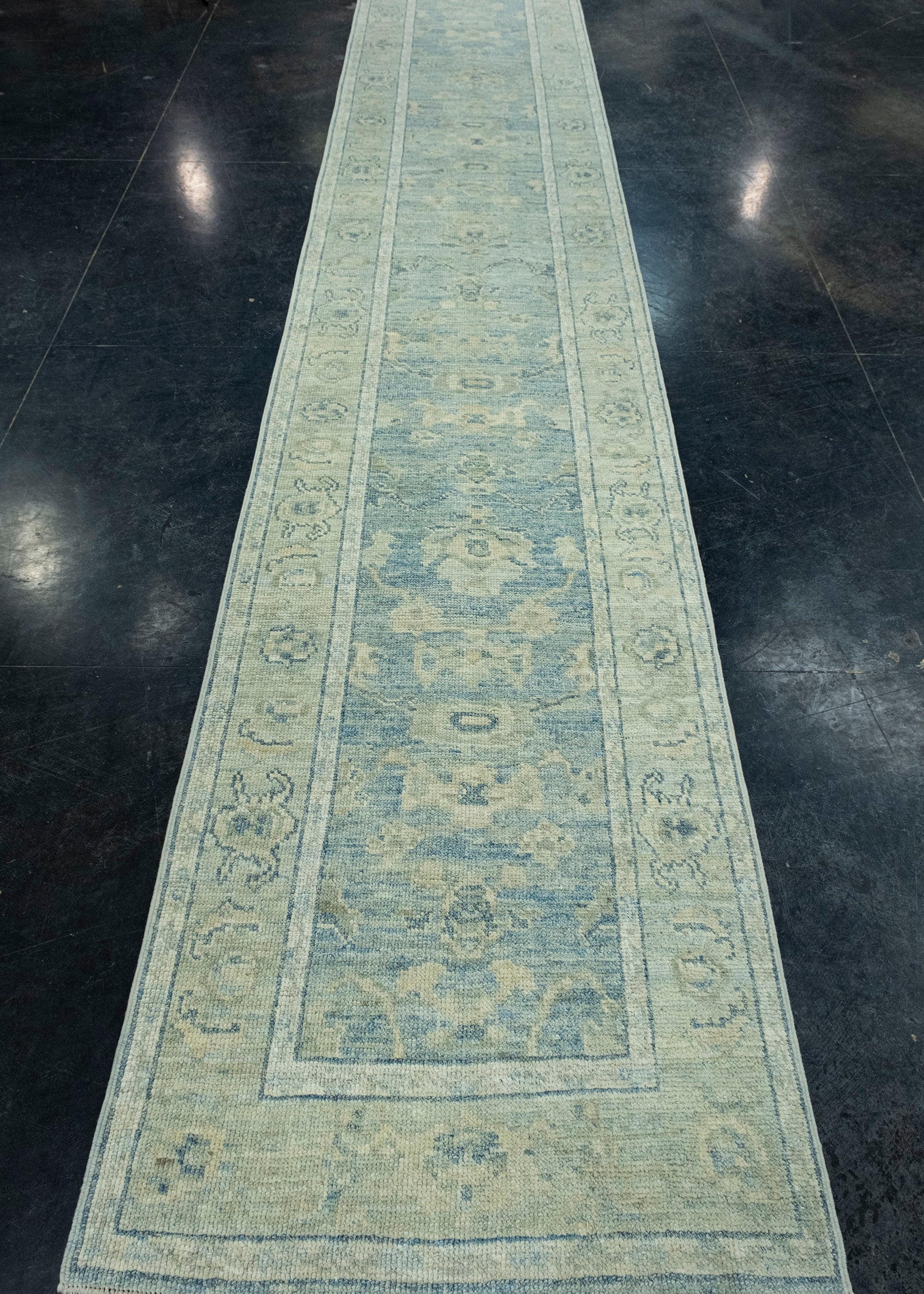 Turkish Oushak Runner Rug 2'9" x 16'3" #17834