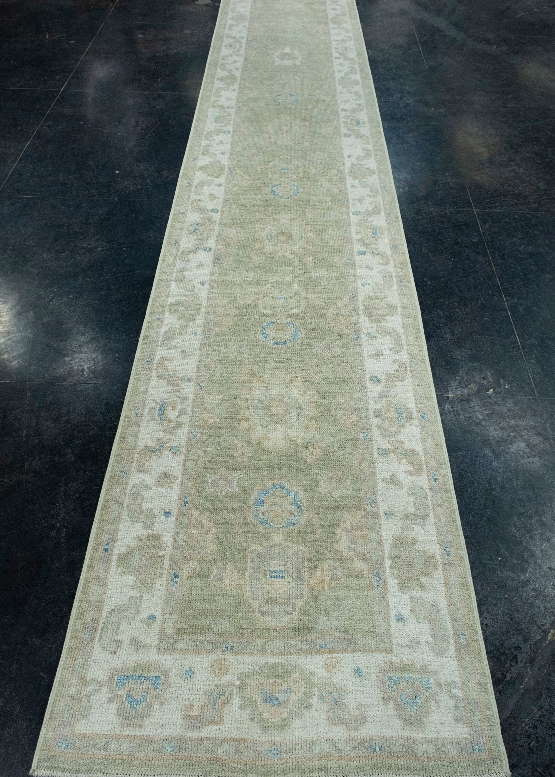Turkish Oushak Runner Rug 2'10" x 16'1" #17937