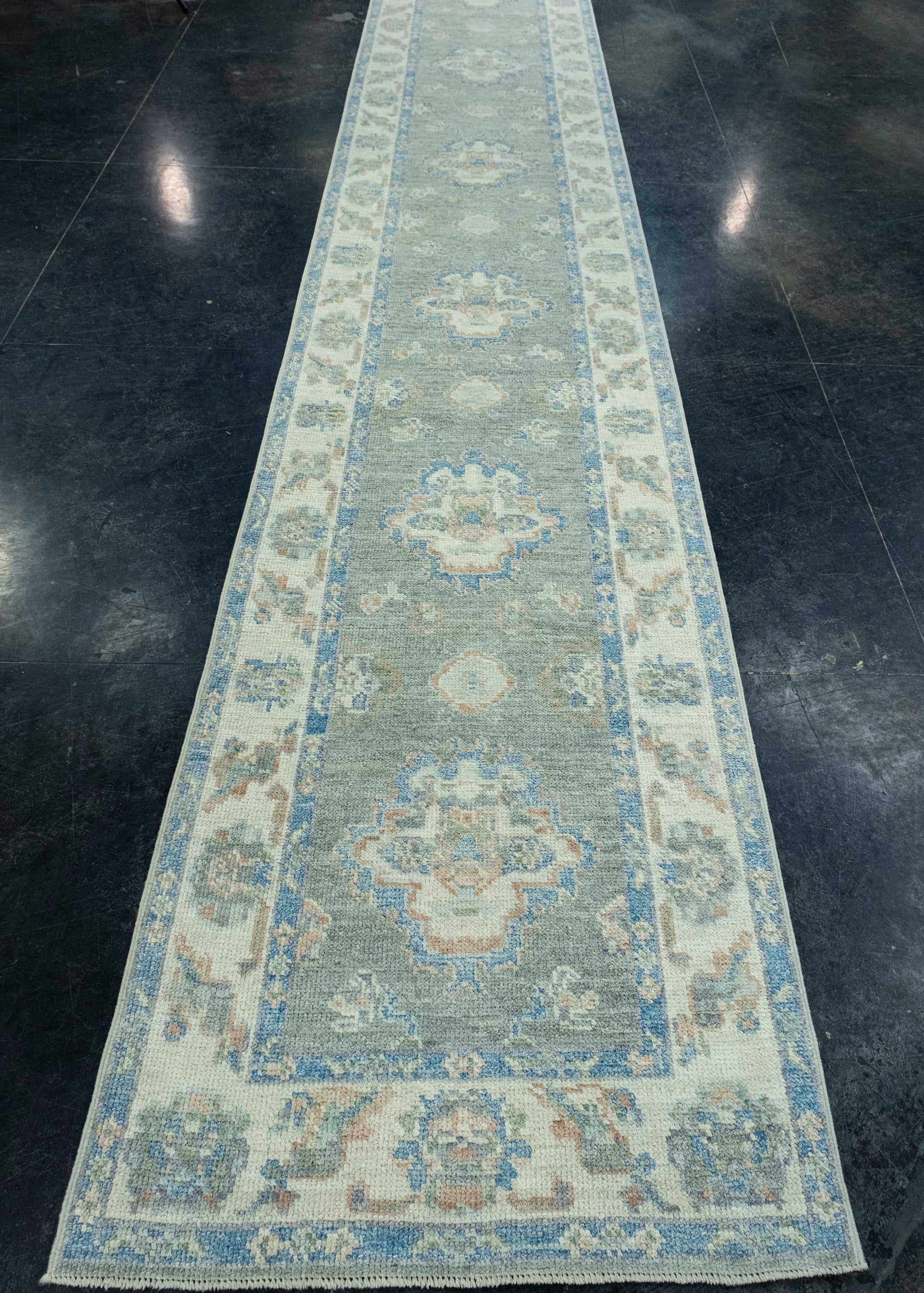 Turkish Oushak Runner Rug 2'10" x 16'1" #17746