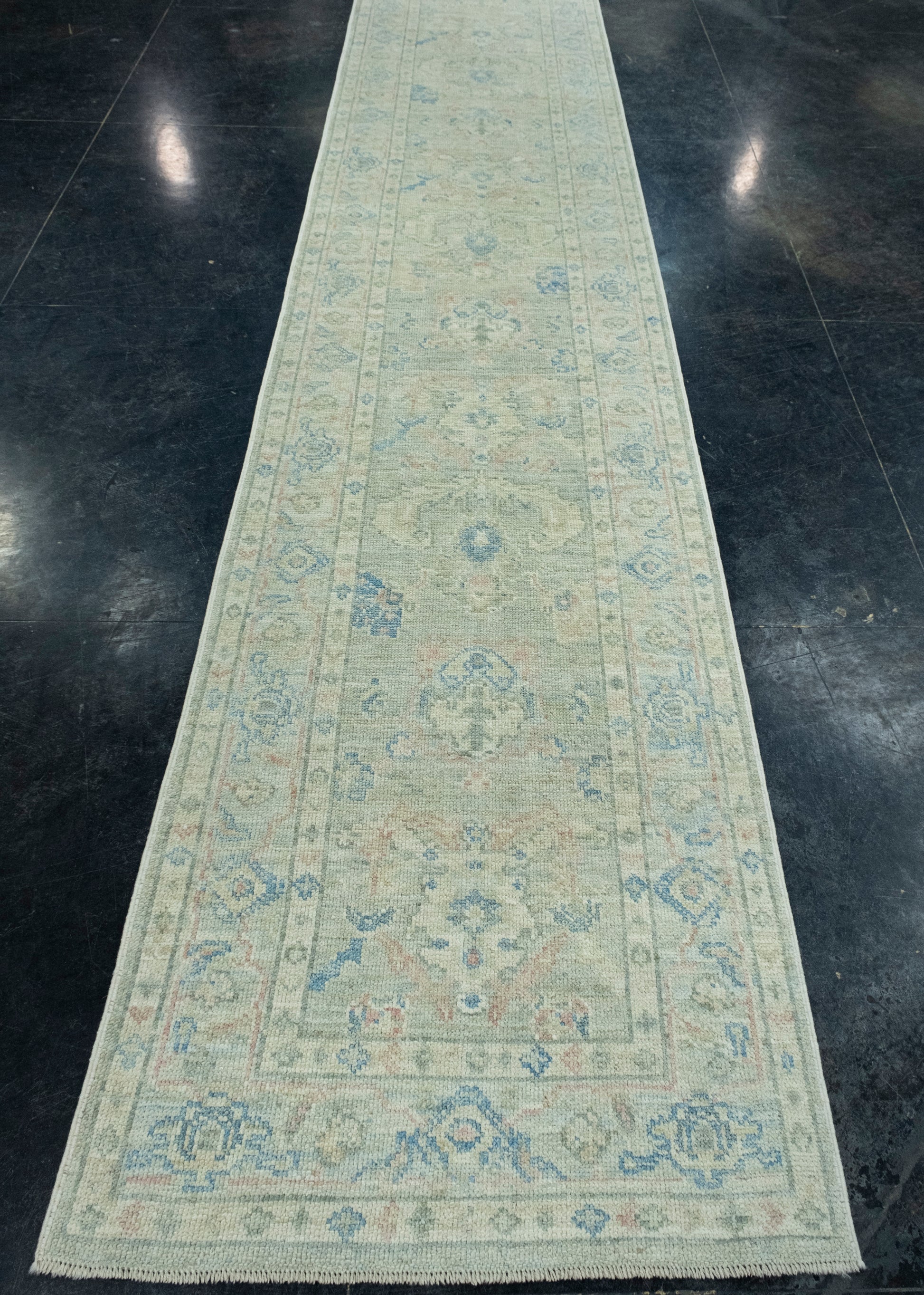 Turkish Oushak Runner Rug 2'10" x 16'3" #17817